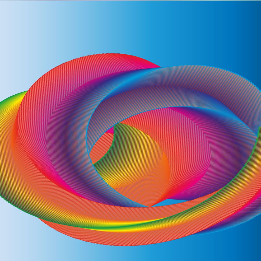 1100x1100 Gradient background with Rainbow spiral