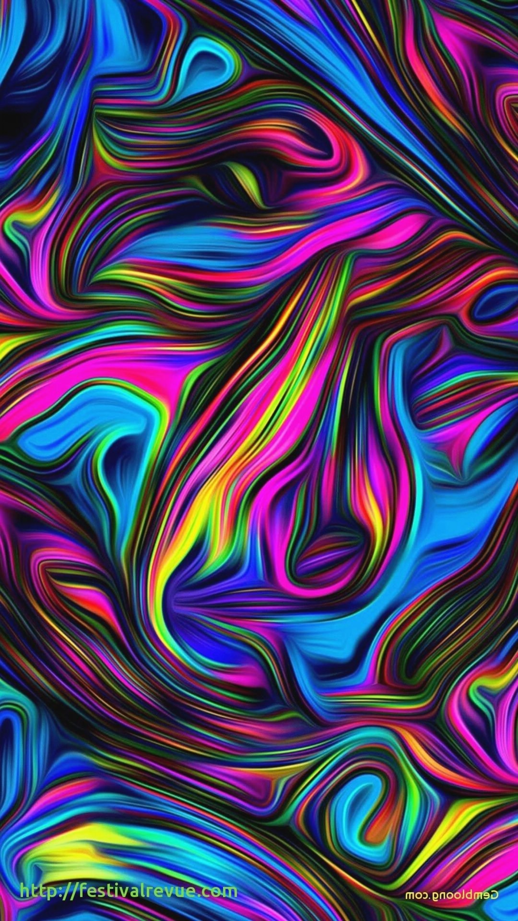 1800x3200 Multicolor Swirl Alive Pink Blue Yellow Green Rainbow