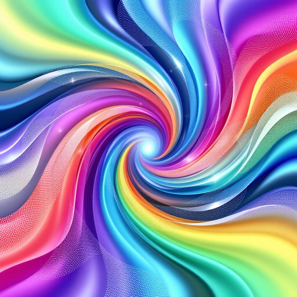 1024x1024 Free Swirling Rainbow Spiral Image, Spiral, Swirl
