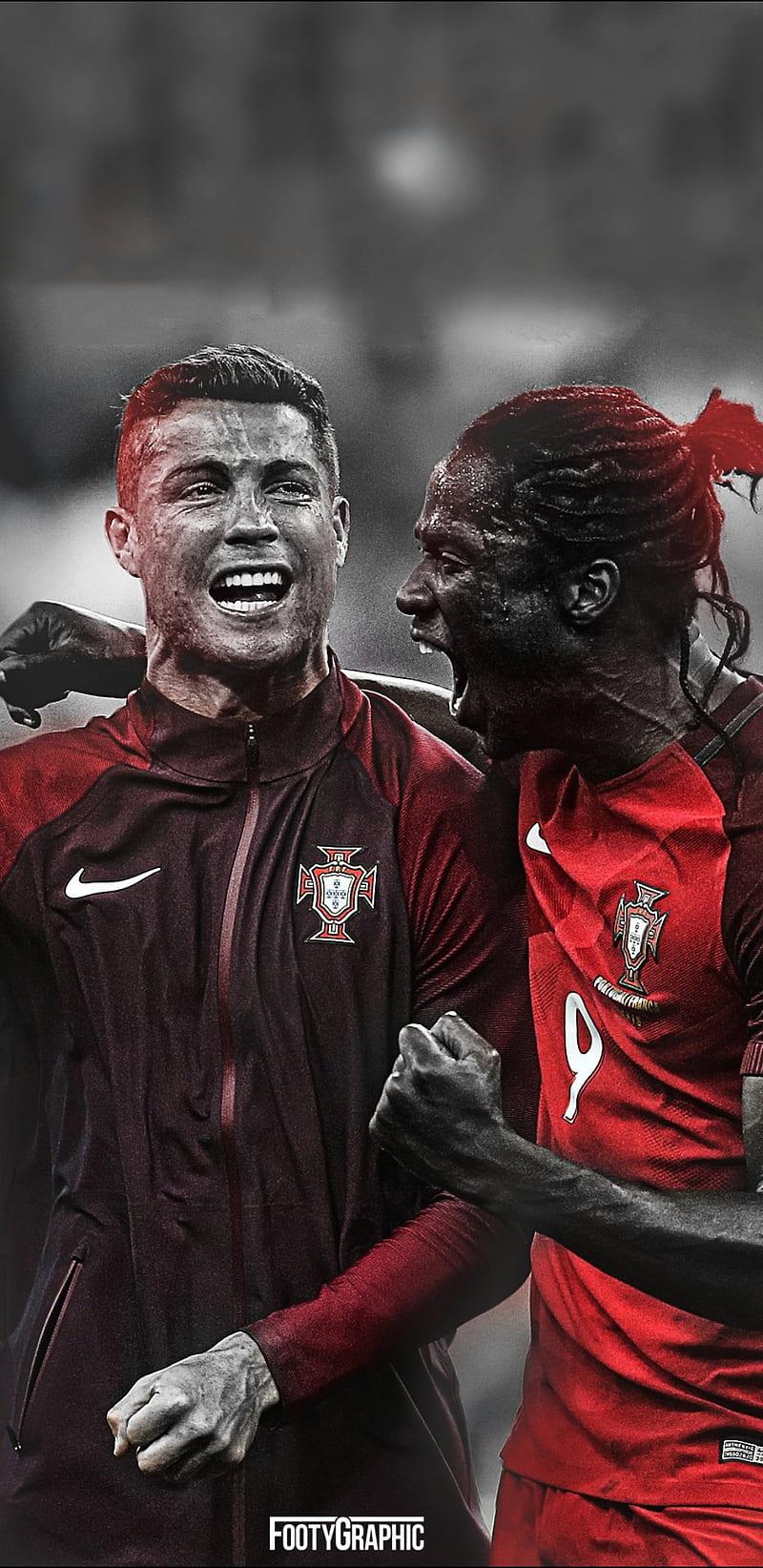 800x1644 Eder and Ronaldo, cr cristiano ronaldo, euro, portugal, HD phone wallpaper
