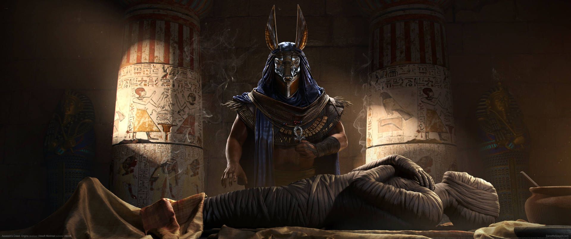 1920x804 Egypt Anubis Mummy Wallpaper