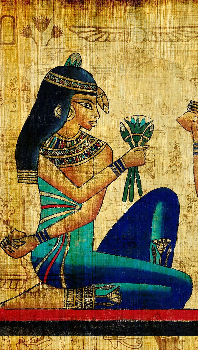 800x1413 Egyptian Papyrus, egypt, history, painting, HD phone wallpaper