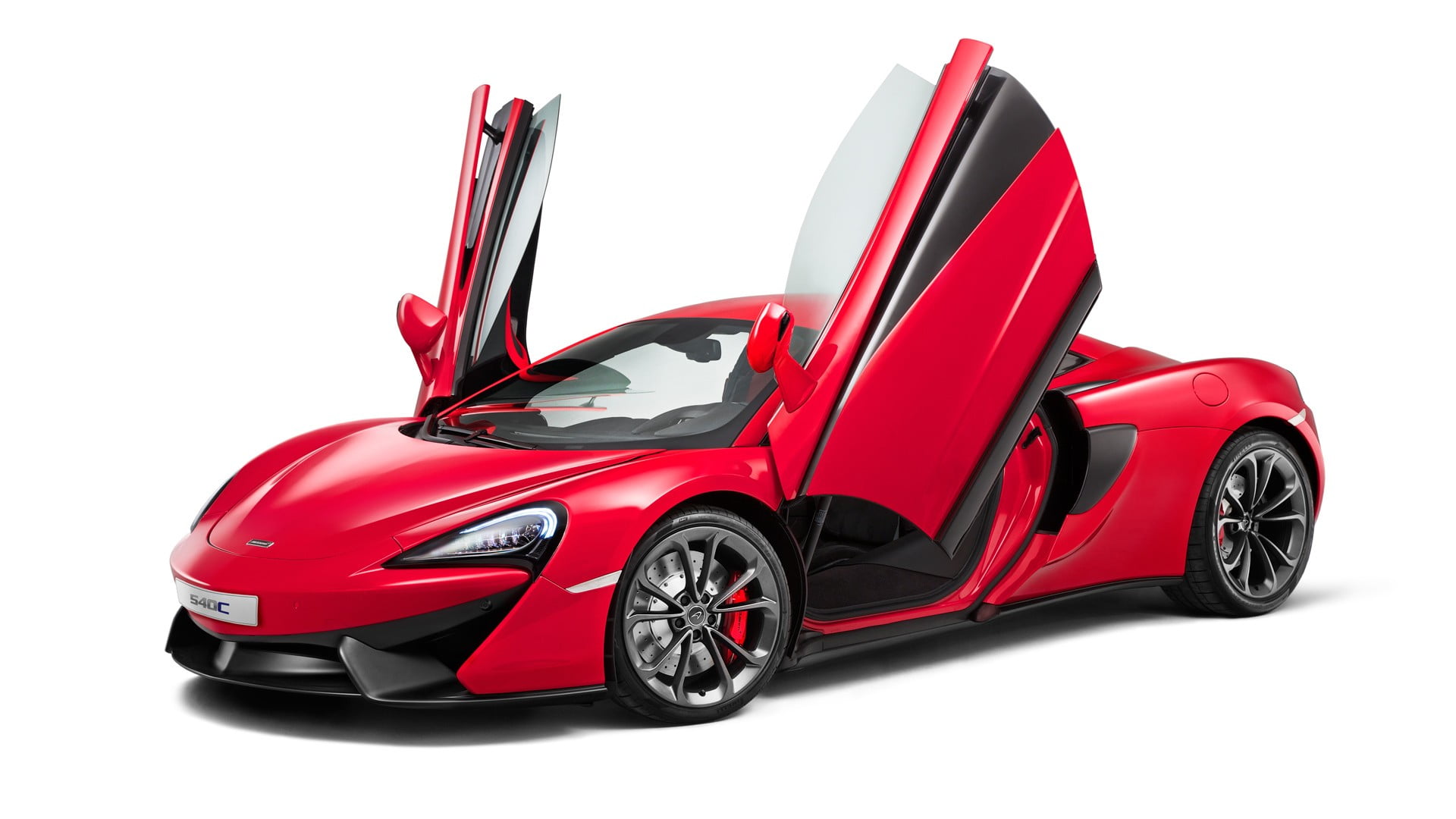 1920x1080 red McLaren 540c coupe, McLaren 540C, car, red cars, simple background HD wallpaper