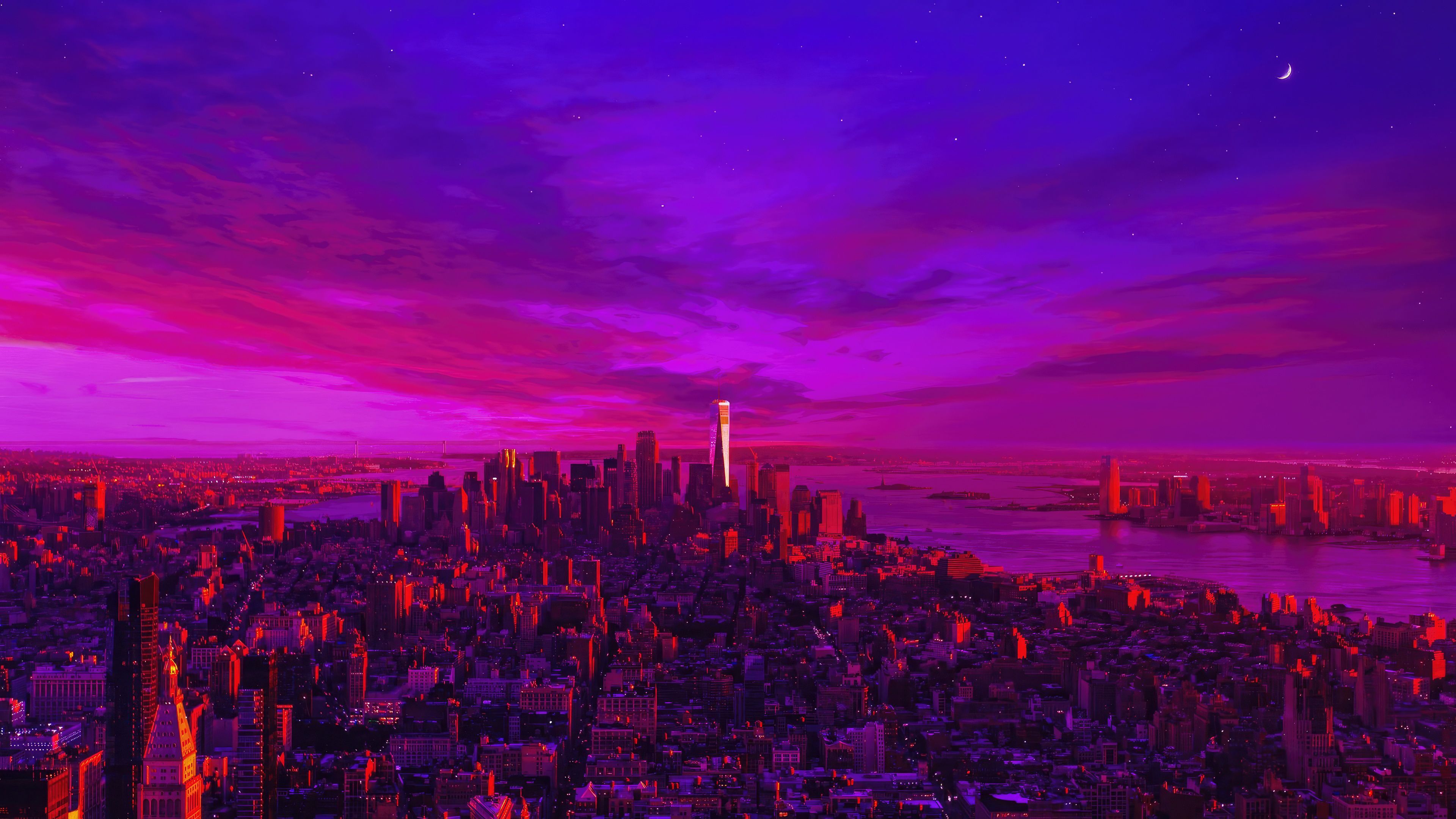 3840x2160 City Synthwave Morning Vibe Wallpaper, HD Artist Wallpaper, 4k Wallpaper, Image, Background, Photos and Picture