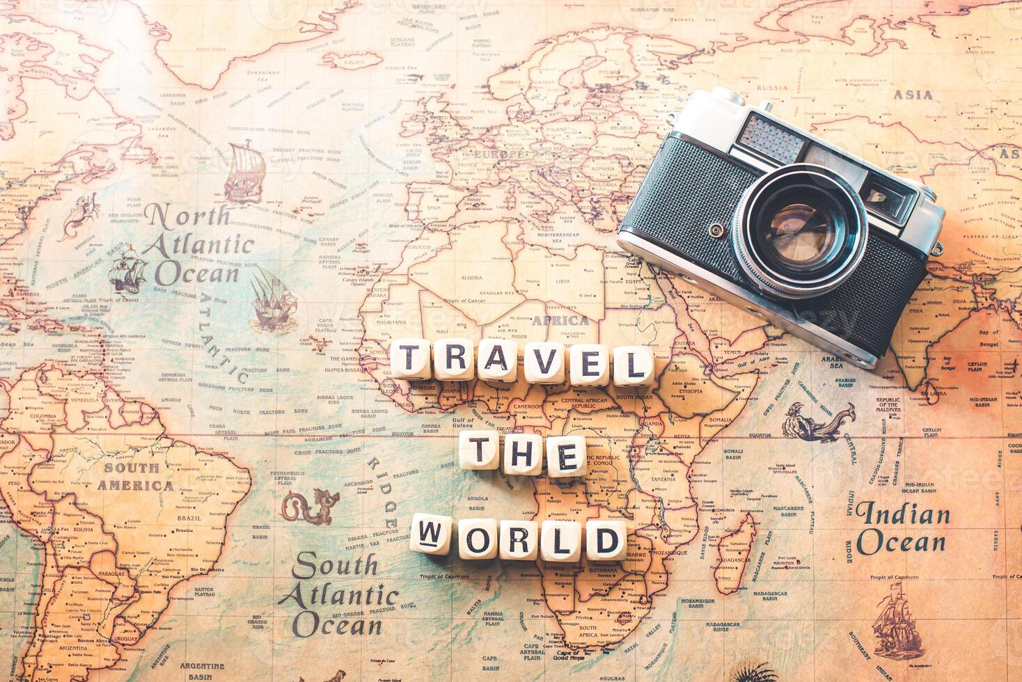 1468x980 keywords TRAVEL THE WORLD are on the world map. Tourism concept