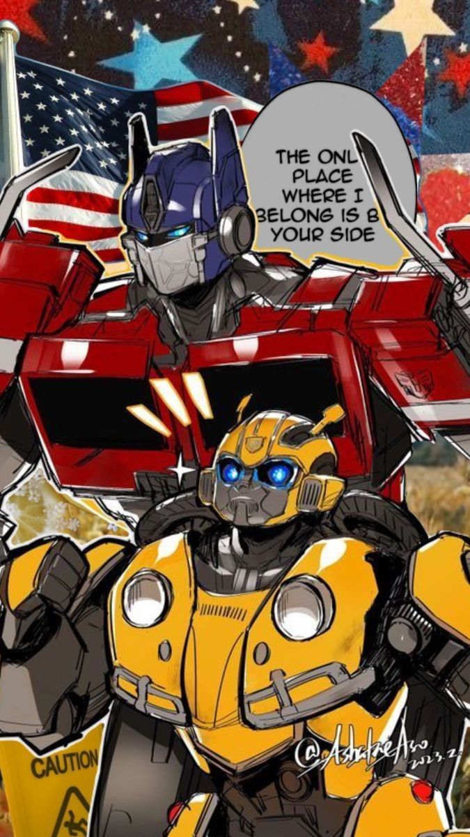 675x1200 Optimus Prime and Bumblebee Wallpaper