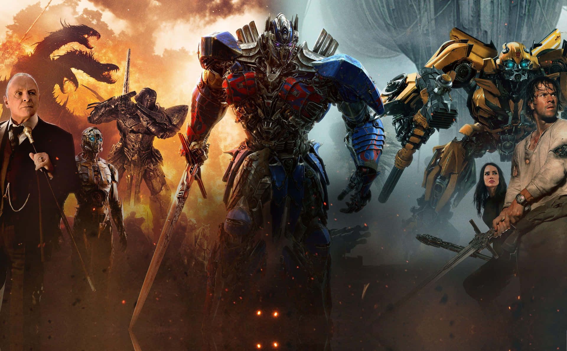 1920x1189 Transformers Bumblebee With Optimus Prime Wallpaper