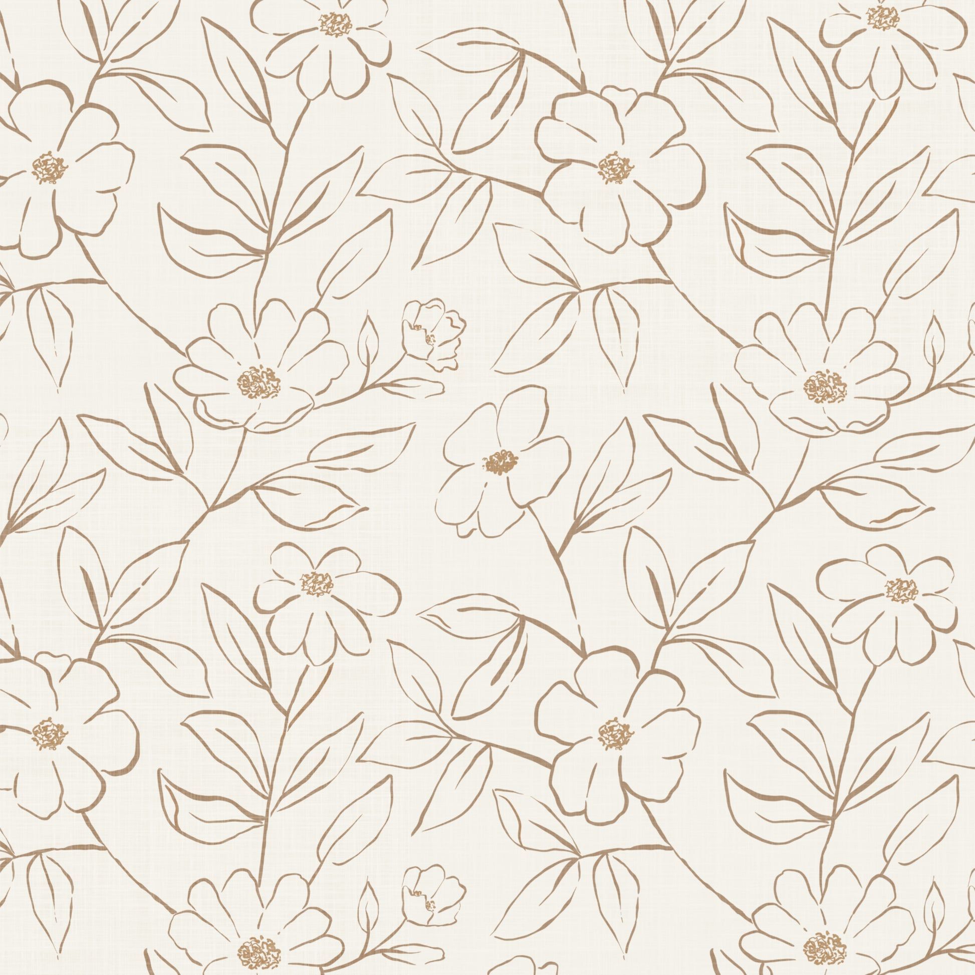 1946x1946 Cottagecore Outline Peel and Stick Wallpaper, Cottage Core, Flowers