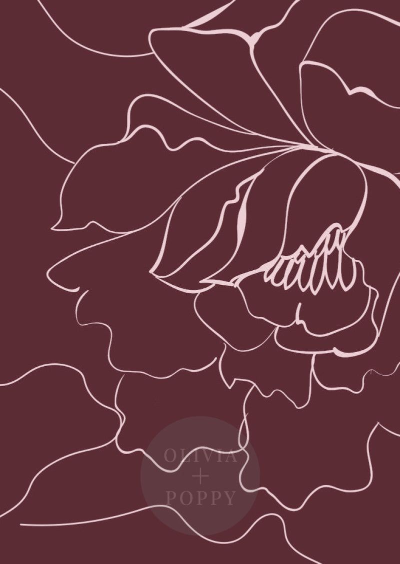 800x1129 Flower Sketch Mural
