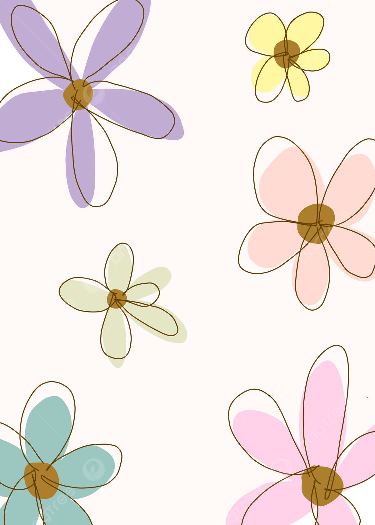 1200x1680 Flower Wallpaper Drawing Background Image, HD Picture and Wallpaper For Free Download