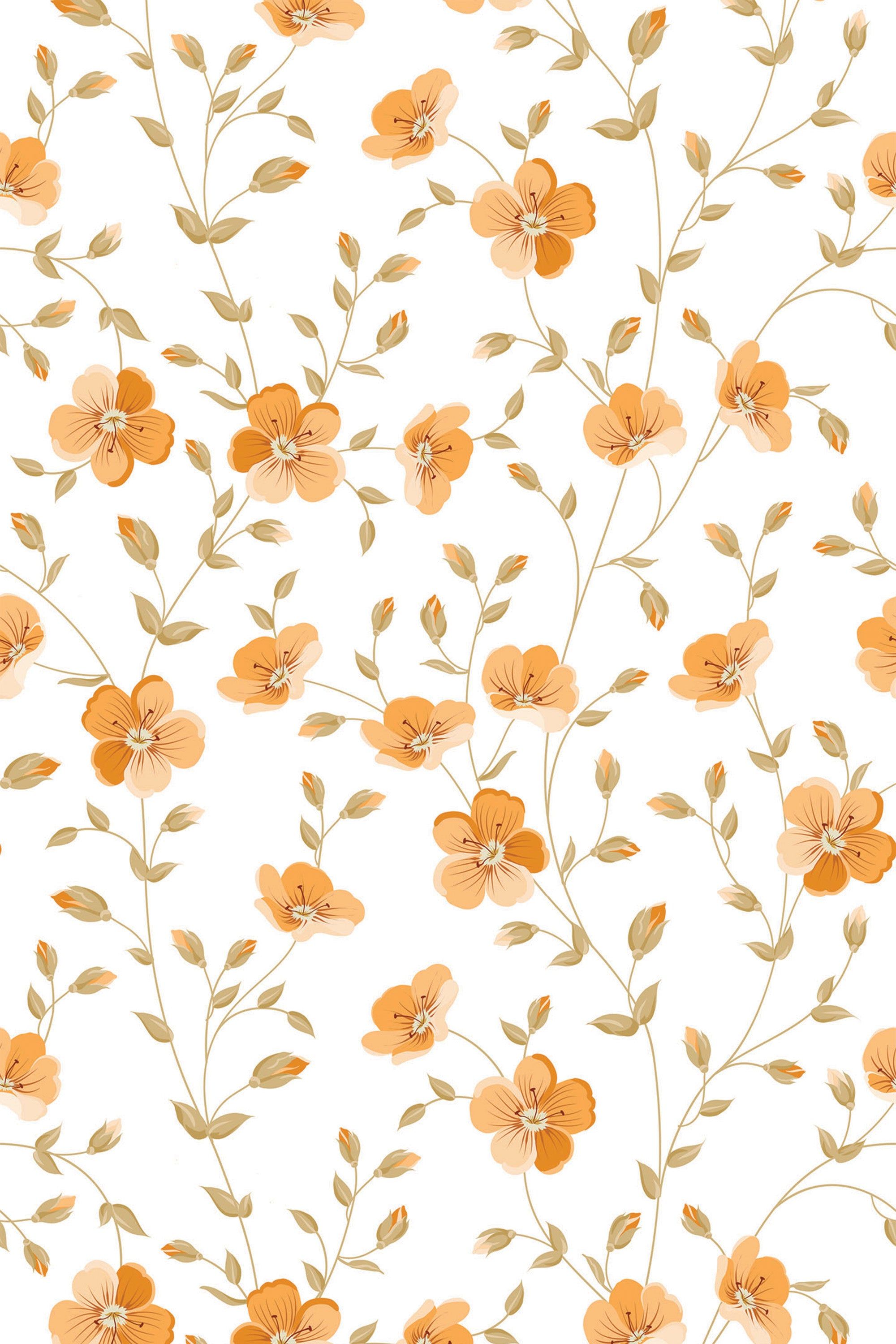 2000x3000 Orange floral Wallpaper (Sample