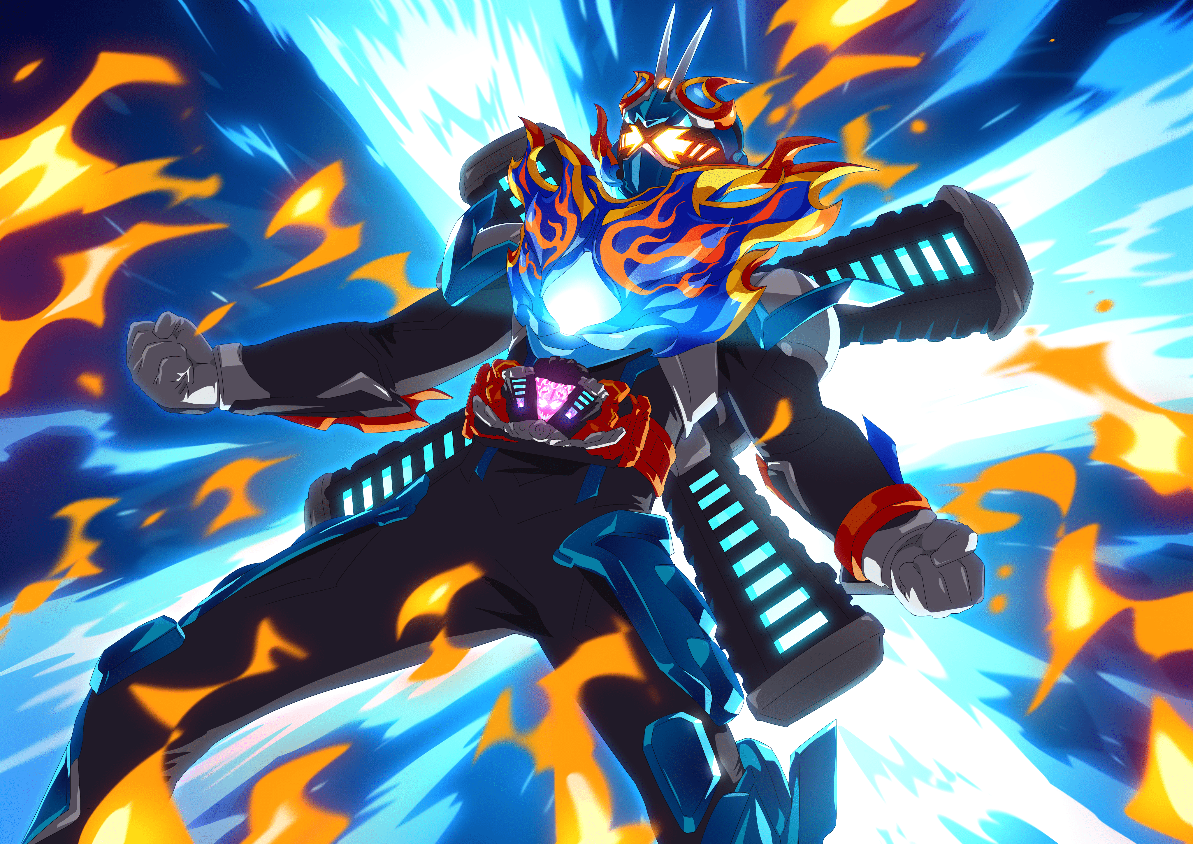 4093x2894 Kamen Rider Gotchard (Character), Fanart Anime Image Board