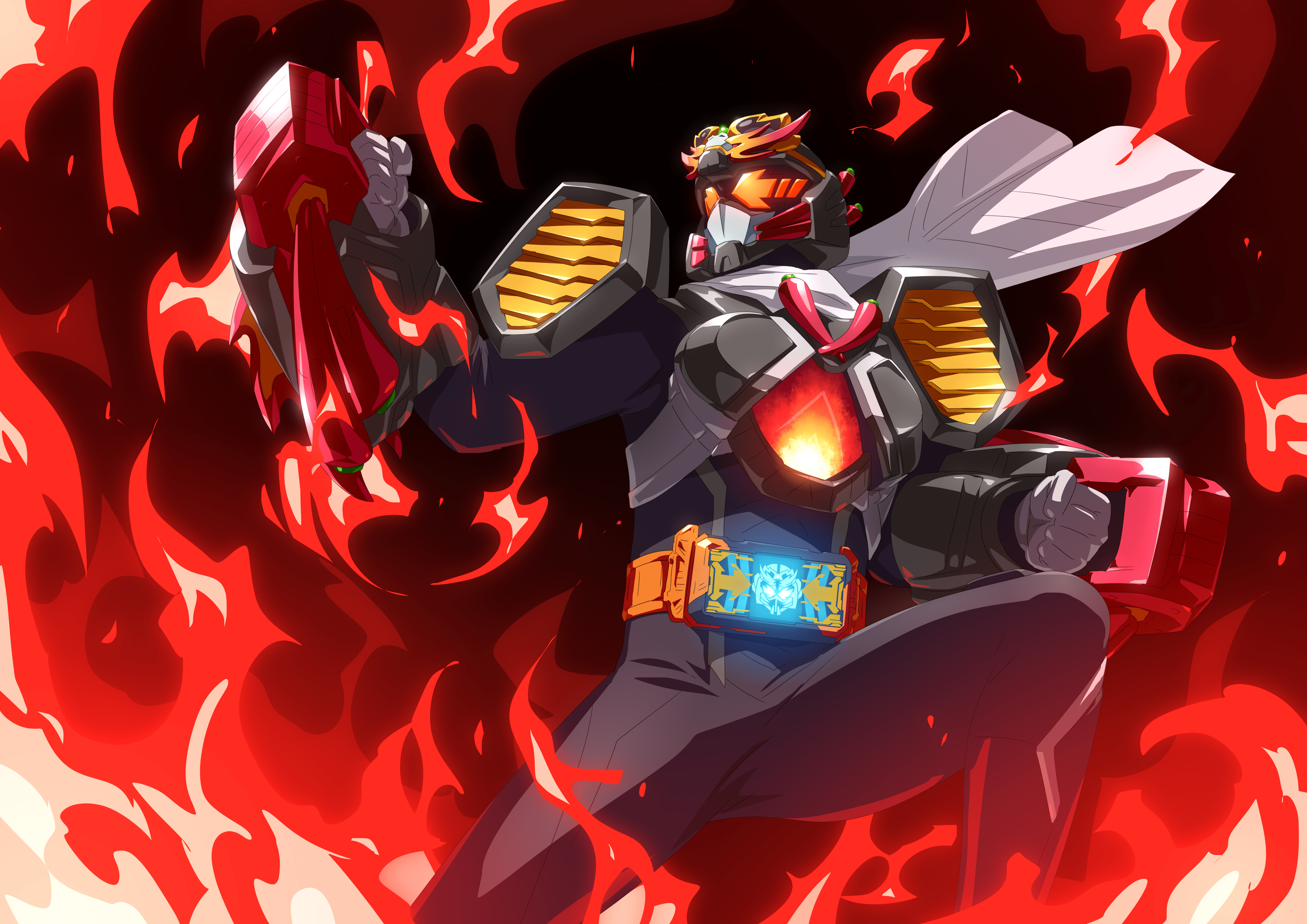 4093x2894 Kamen Rider Gotchard (Character) Houtarou by otokam1117 Anime Image Board
