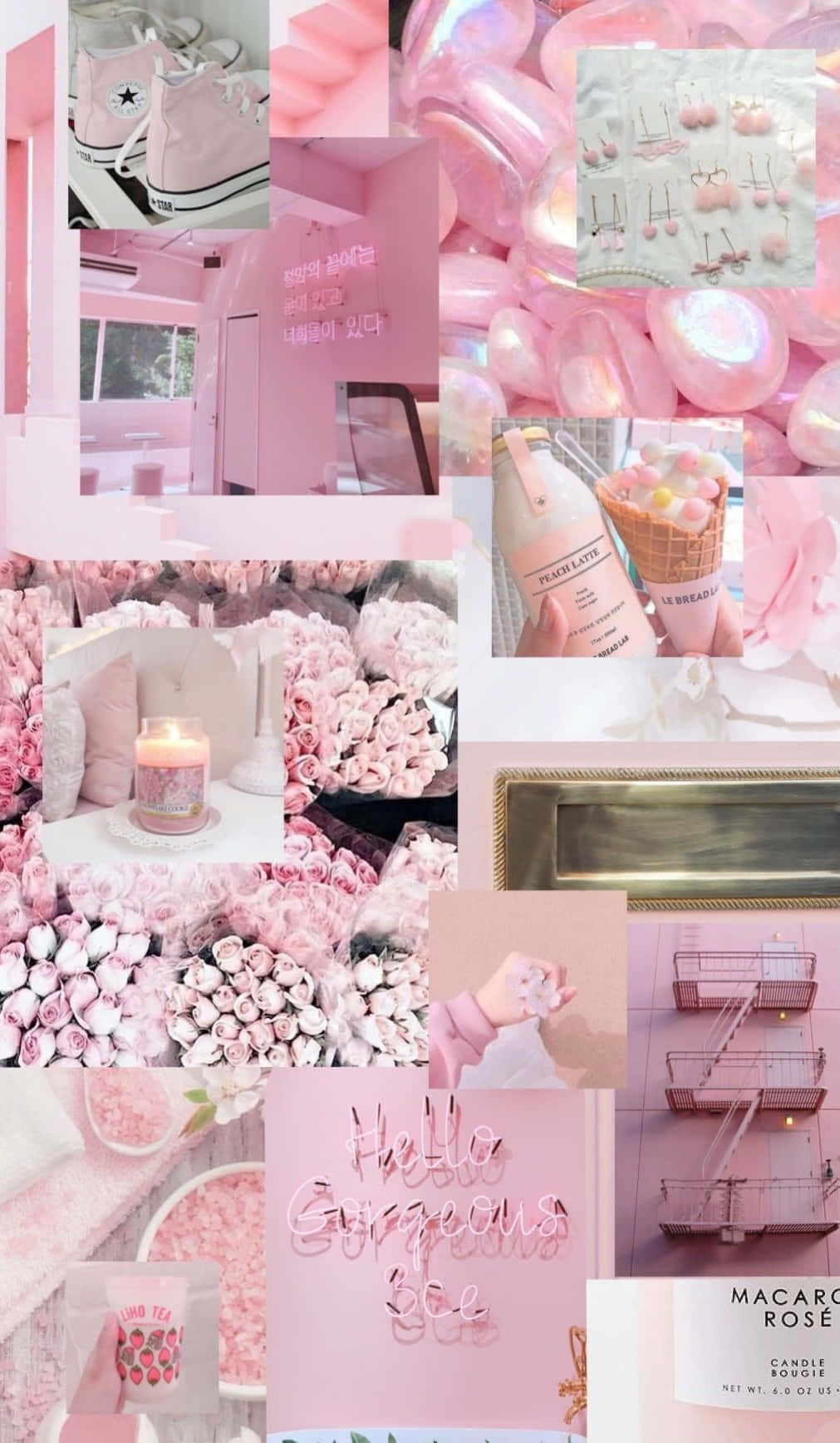 1011x1735 Pink Collage iPhone Wallpaper