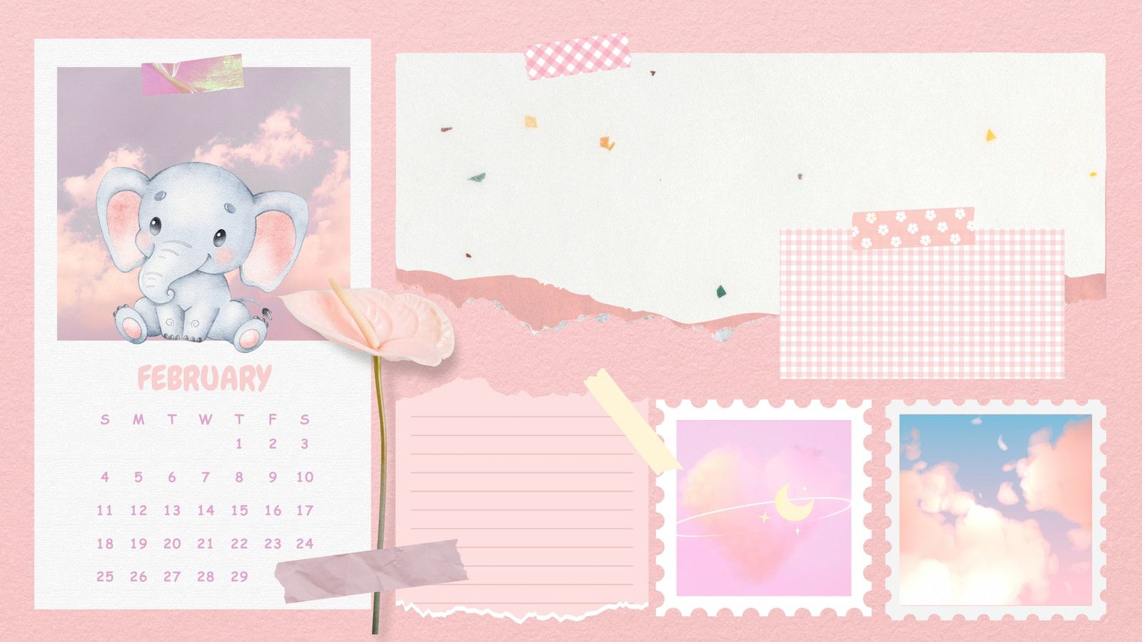1600x900 pink aesthetic desktop wallpaper templates