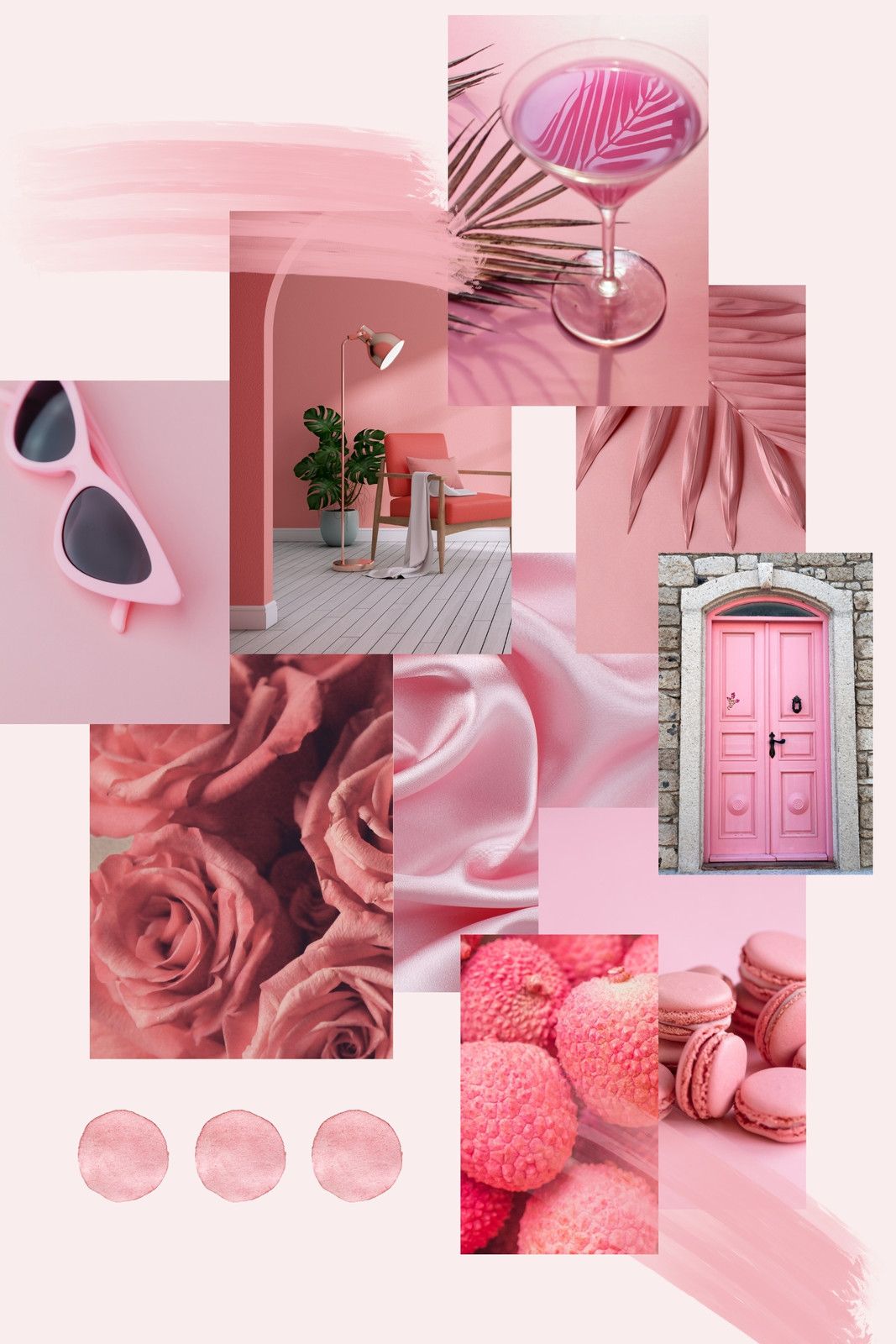 1067x1600 Pink Photo Collage Templates Online