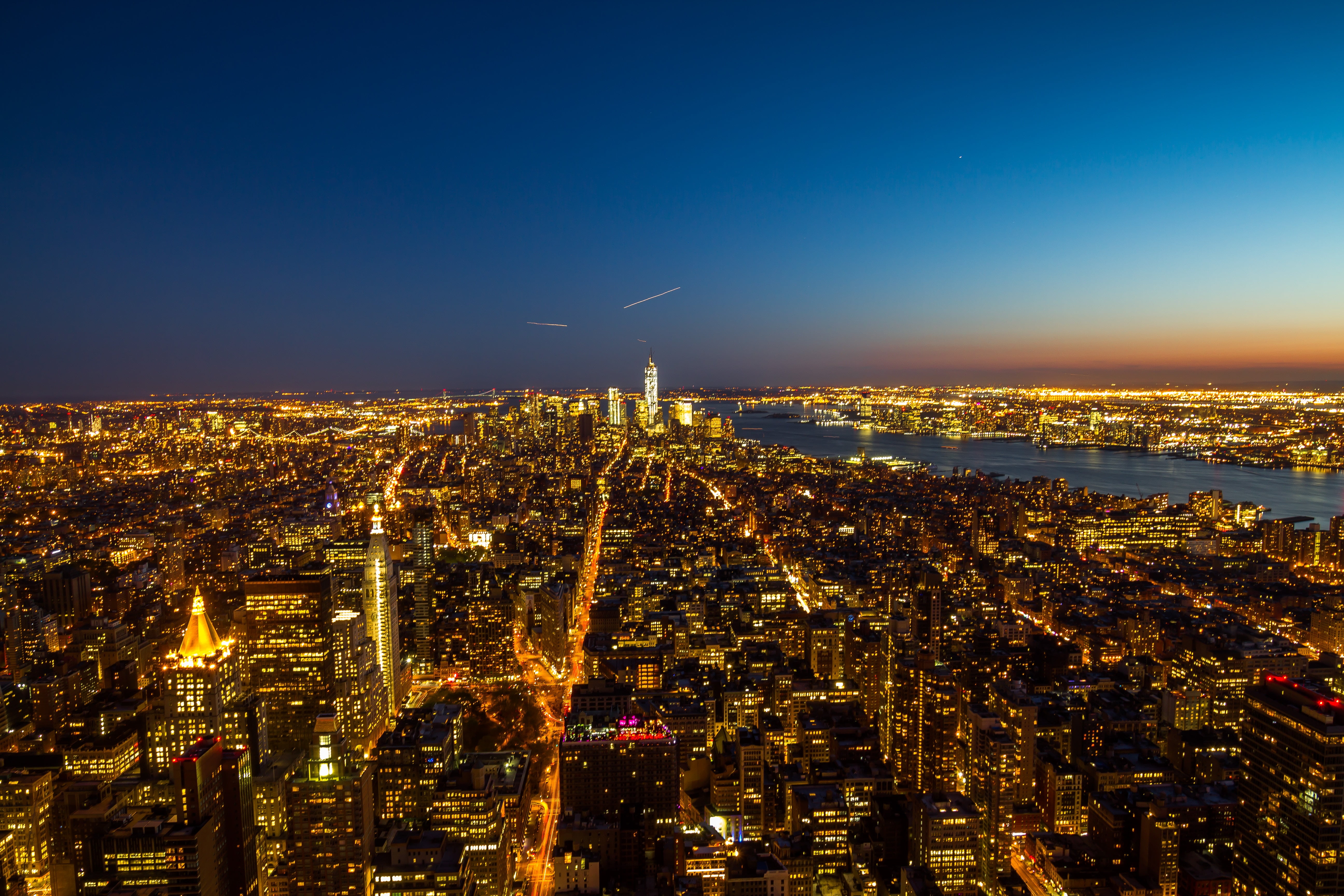 5184x3456 New York City, New york, Usa, Night city HD wallpaper