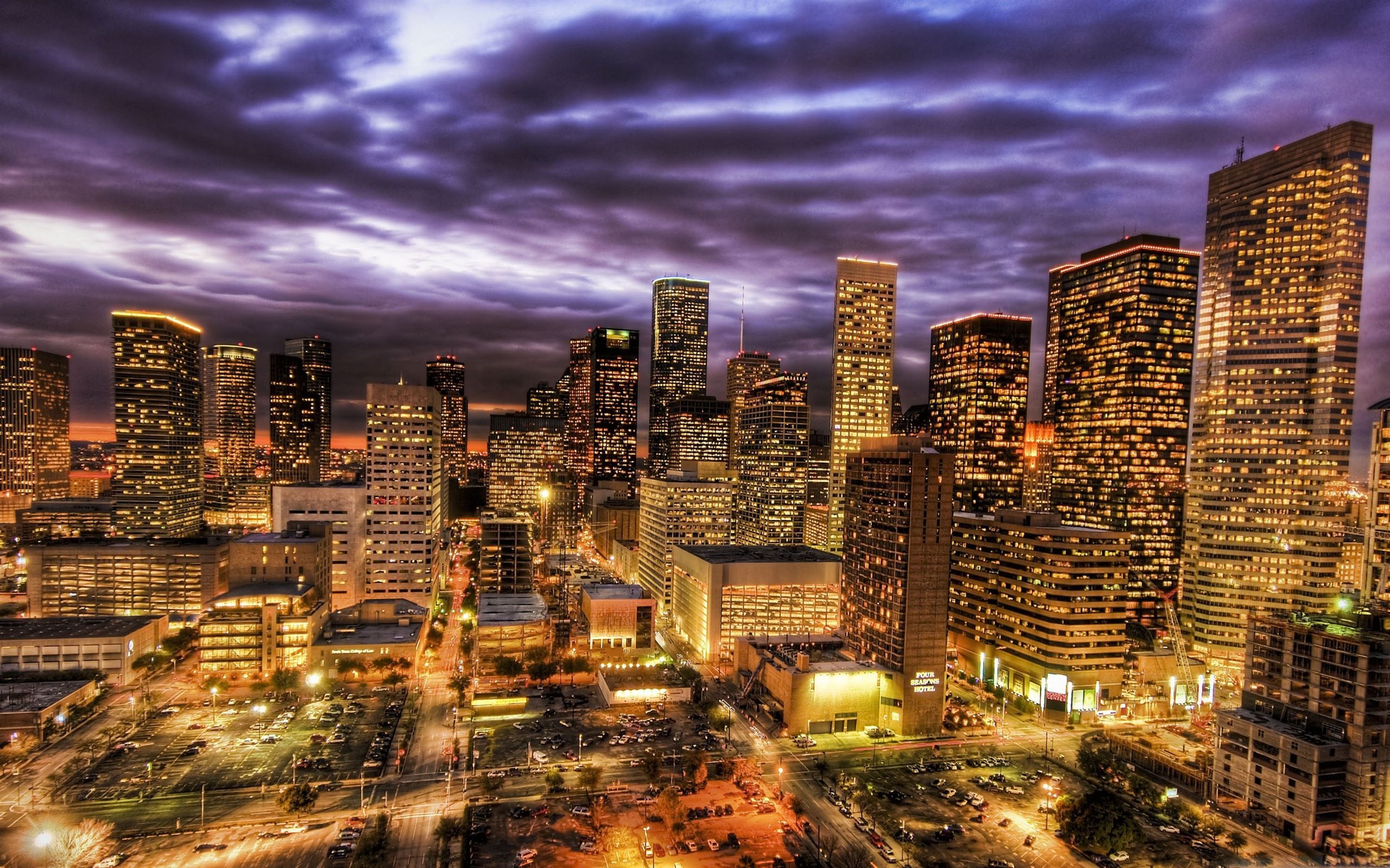 2560x1600 Houston At Night Texas United States USA