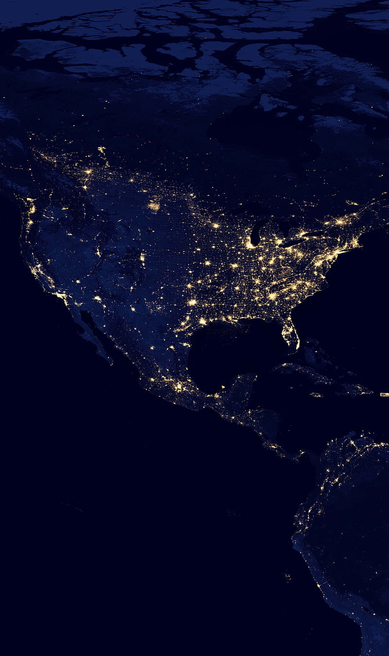 800x1347 Night On Earth, lights, night, space, usa, HD phone wallpaper