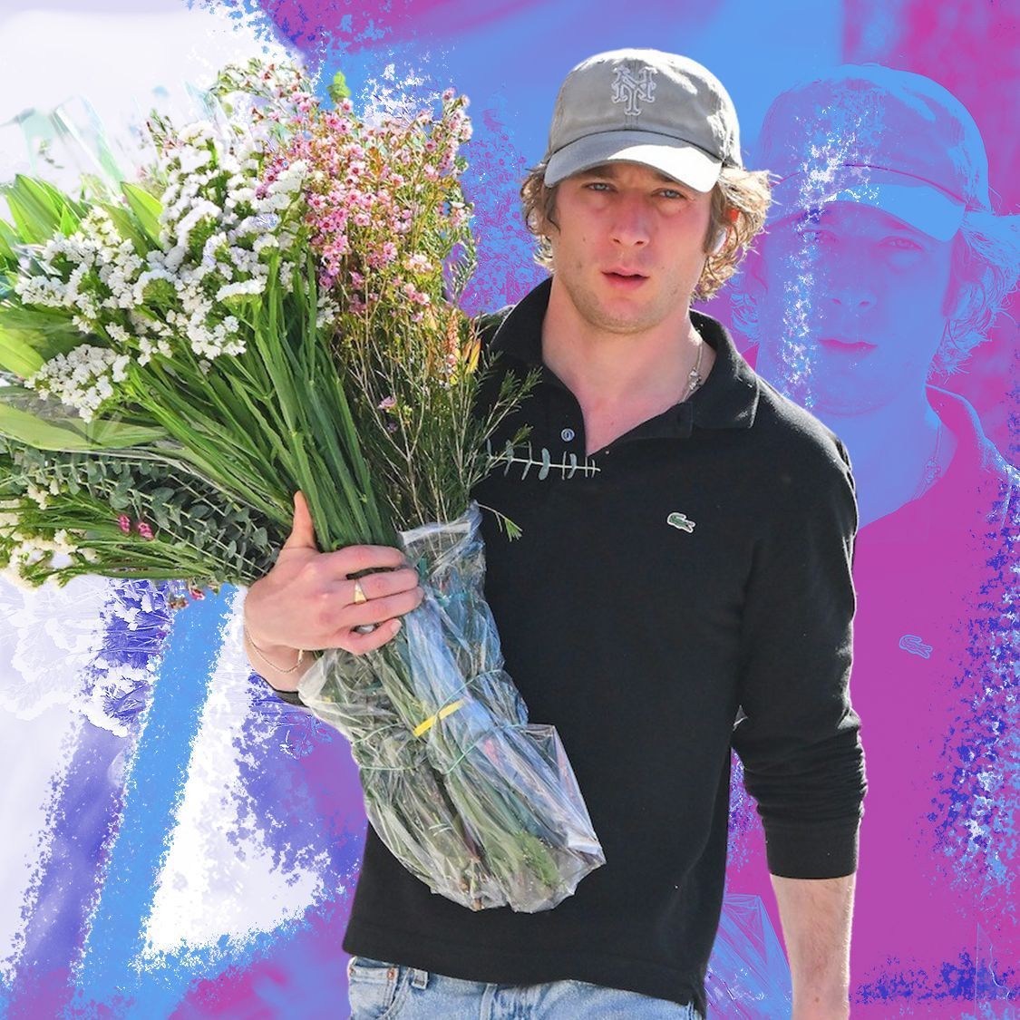 1125x1125 Jeremy Allen White Loves Nothing More Than Fresh Flowers and Perfect Polos