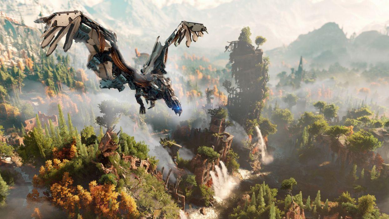 1244x700 HORIZON ZERO DAWN Sci Fi Robot Cyborg Dinosaur Monster Creature 1hzd