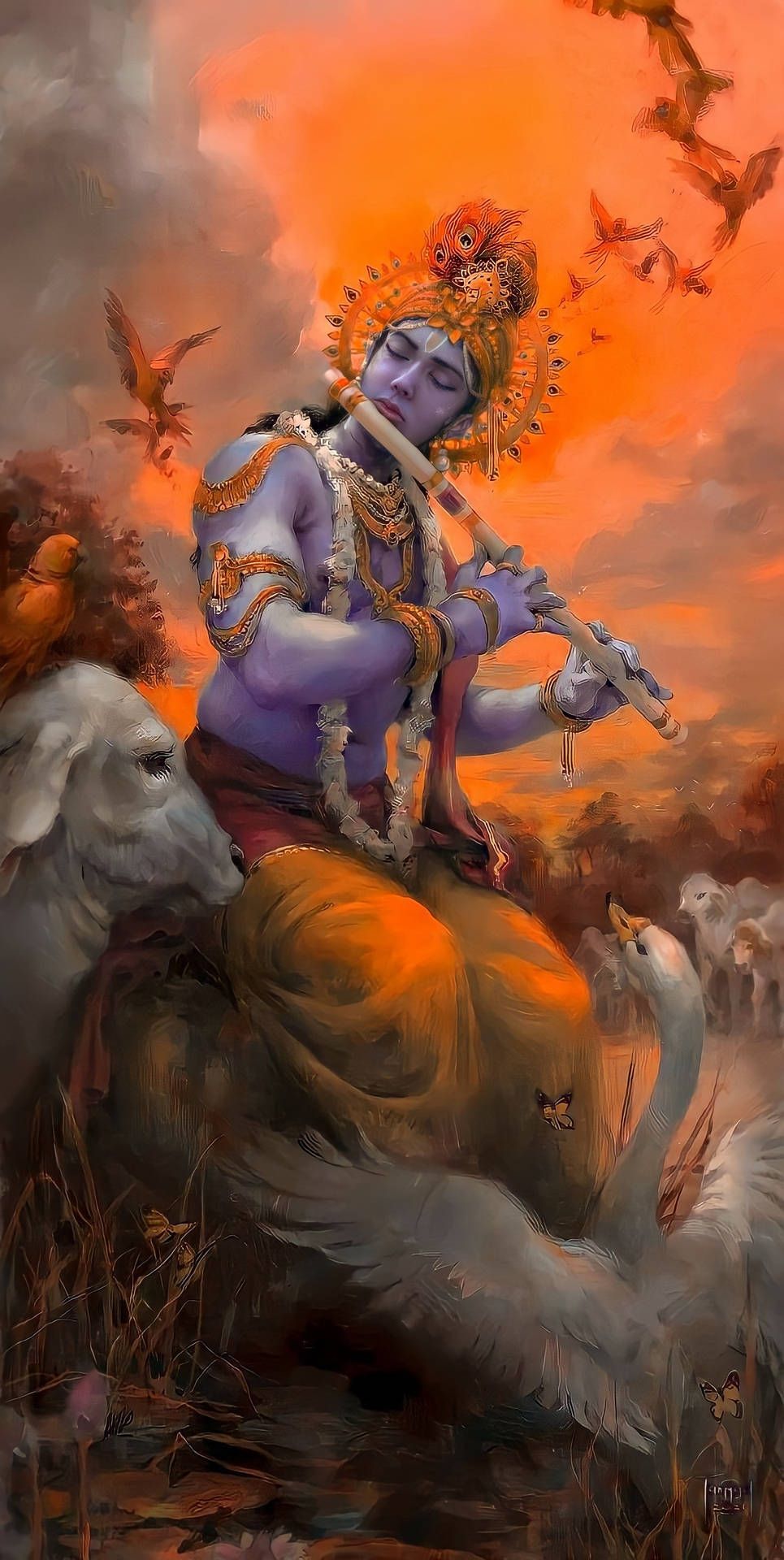 965x1920 Lord Krishna iPhone Wallpaper