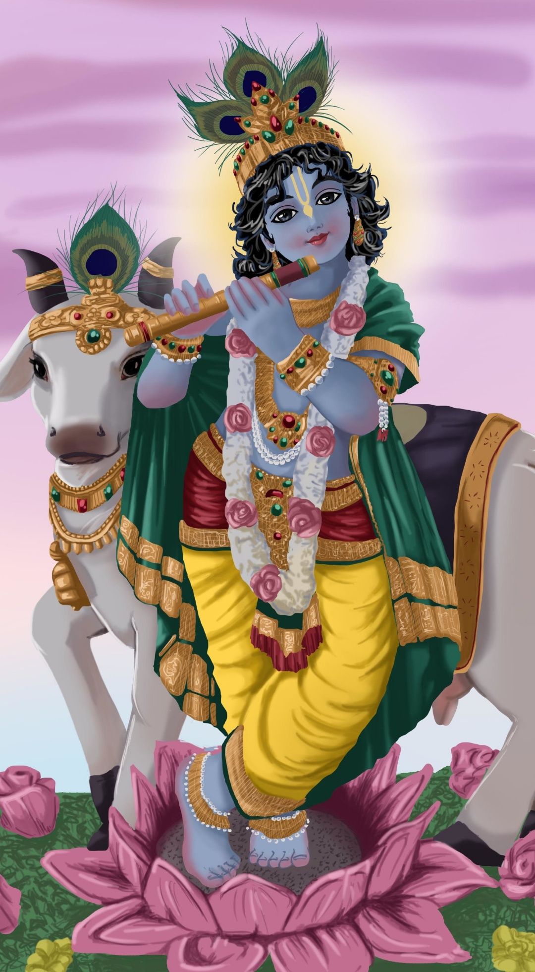 1080x1960 Lord Sri krisna art mobile wallpaper Mobile Walls