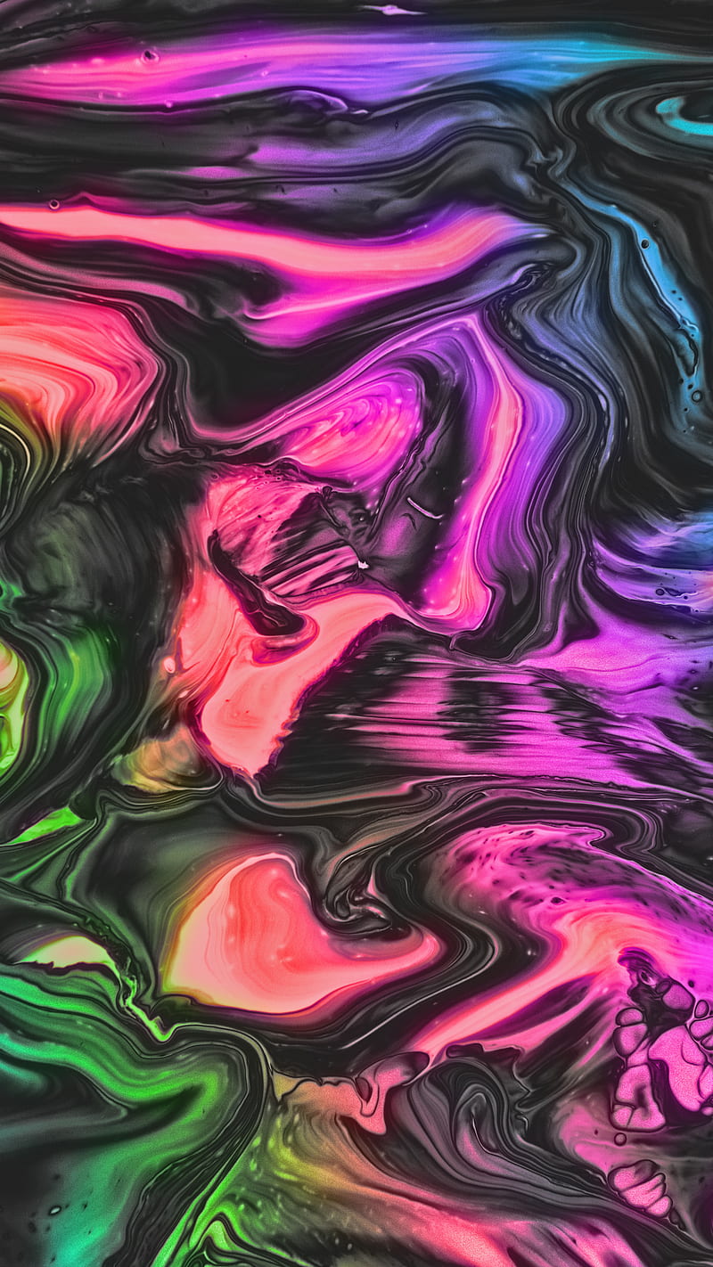 800x1422 Kerosene, Color, Colorful, Geoglyser, abstract, acrylic, bonito, blue, fluid, HD phone wallpaper