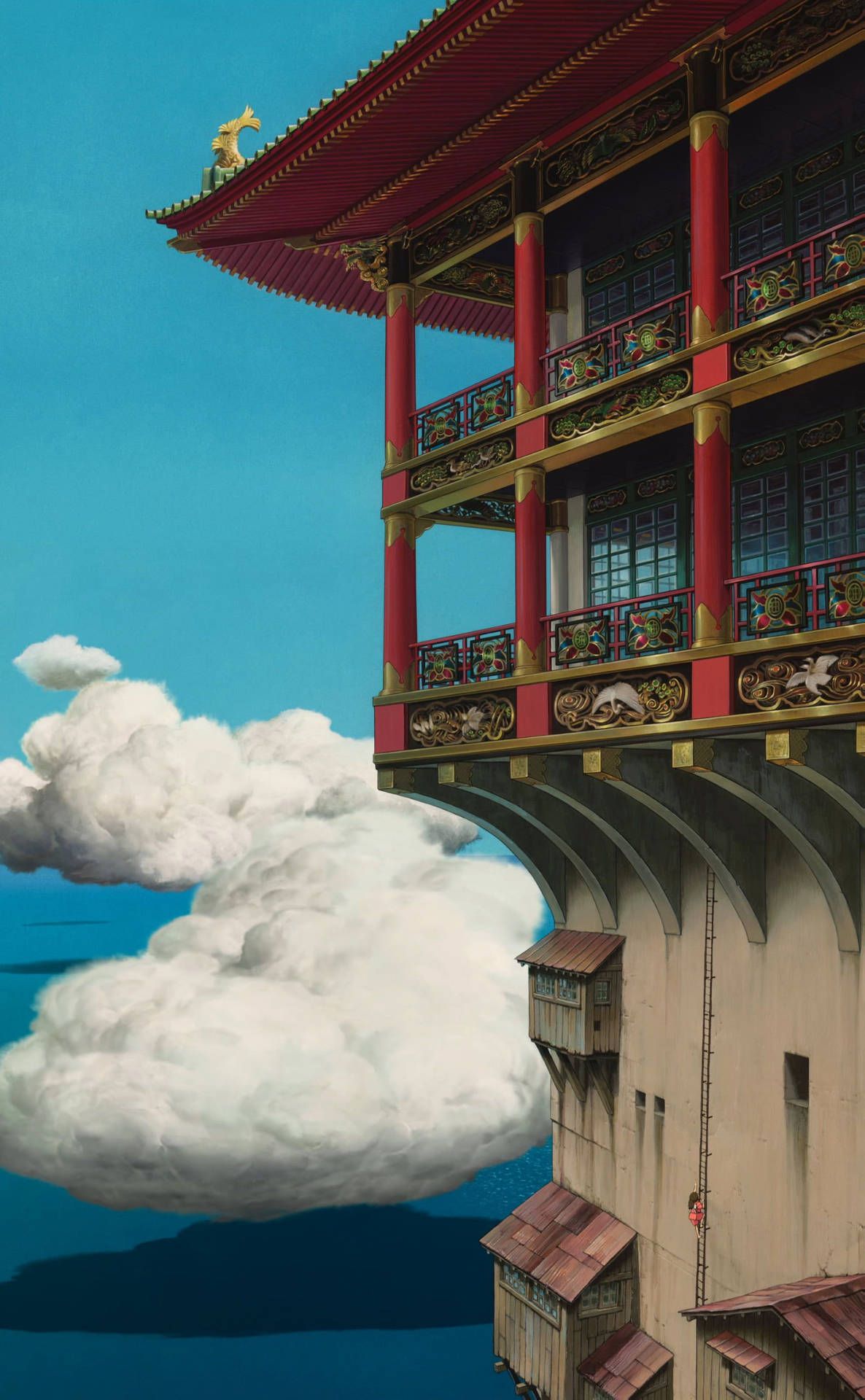 1186x1920 Studio Ghibli Yubaba's Bathhouse Wallpaper