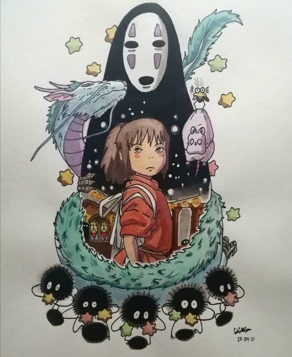 984x1200 SPIRITED AWAY #SpiritedAway #chihiro #chihiroogino #haku #kaonashi #kamaji #yubaba #zeniba #lin #radishspirit #Ghibli #ghiblistudio #studiosghibli #cartoon #animation #wallpaper #drawing #art #artist