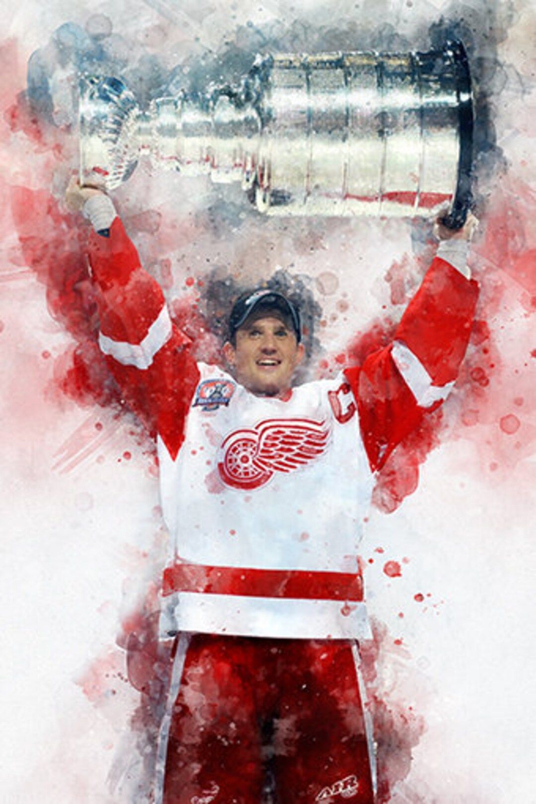 1080x1620 Steve Yzerman Canvas Print, Steve Yzerman Fan Gift, Ice Hockey Room Decor, Hockey Fan Gift, Steve Yzerman Poster, Steve Yzerman Picture
