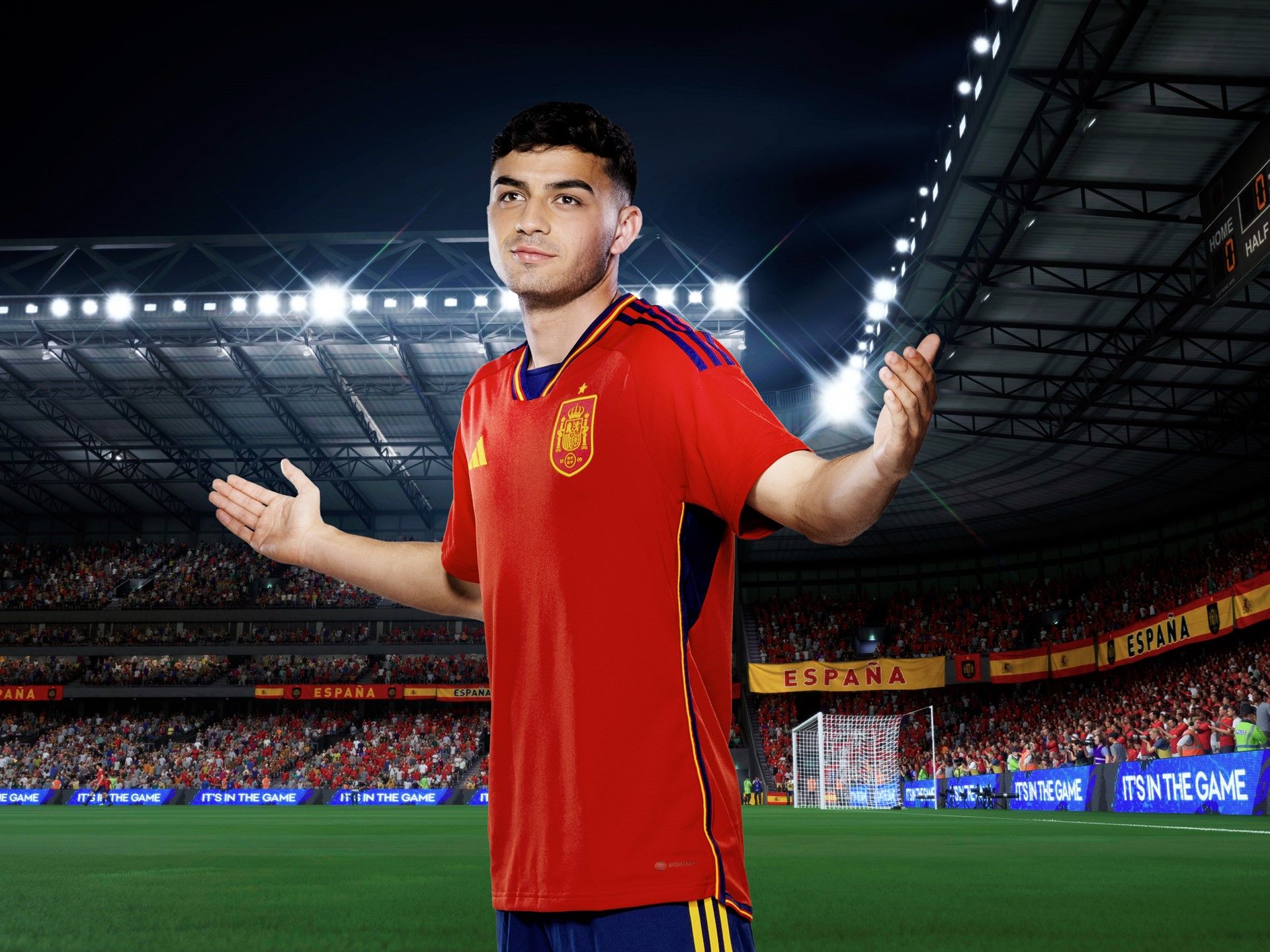 1920x1440 Spain Pedri wearing Home Jersey