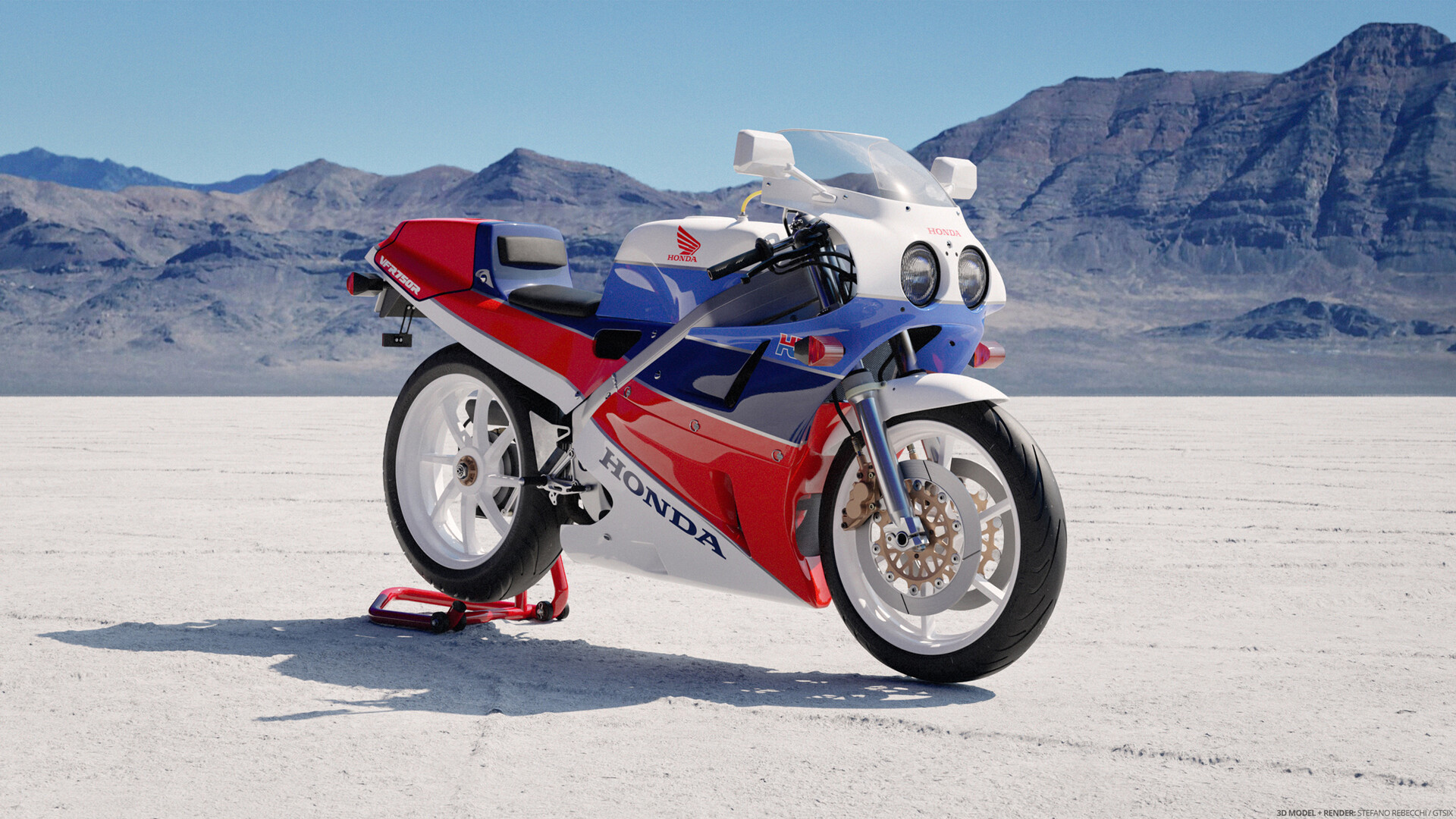 1920x1080 Honda VFR750R at Bonneville's Salt Flats
