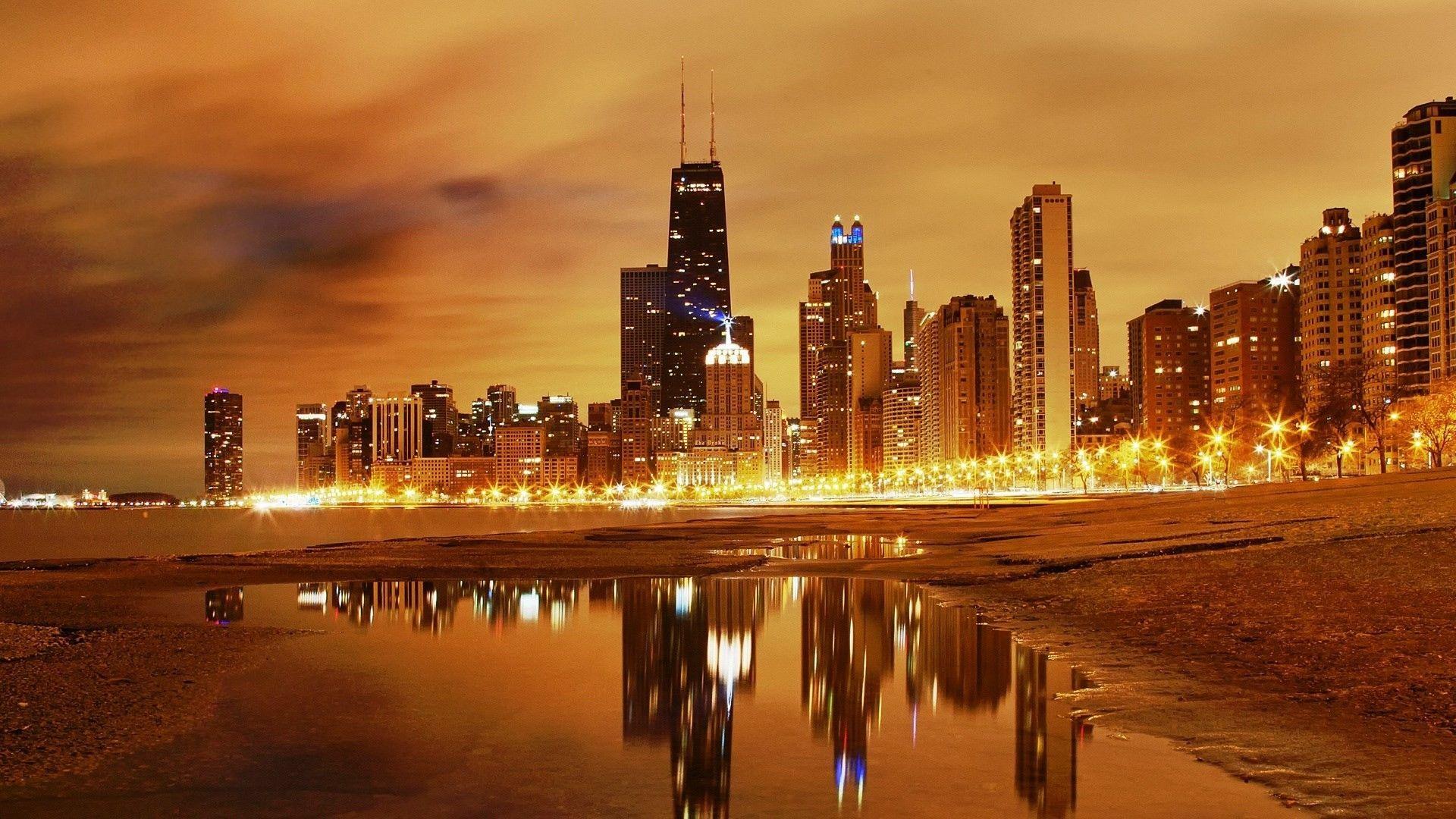 1920x1080 Chicago Sunset wallpaperx1080