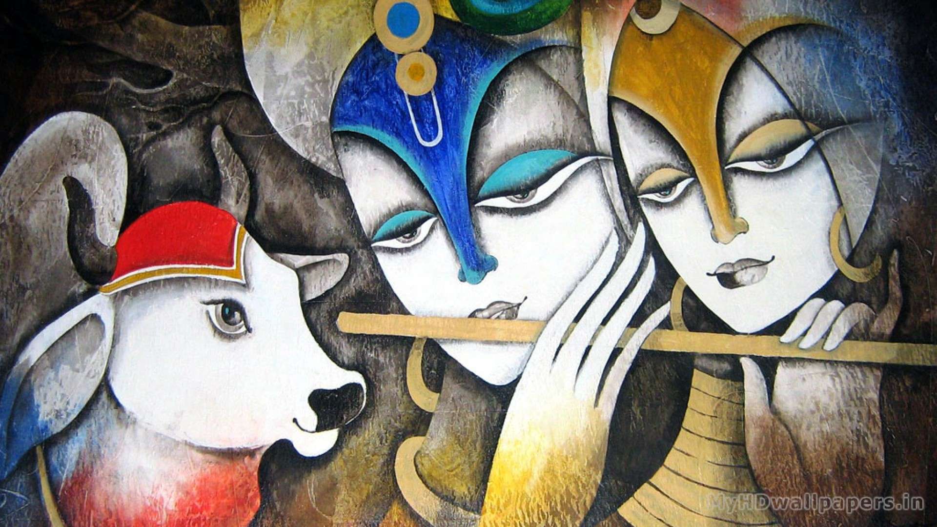 1920x1080 View Of Lord Krishna And Radha Desktop Wallpaper : HD Wallpaper