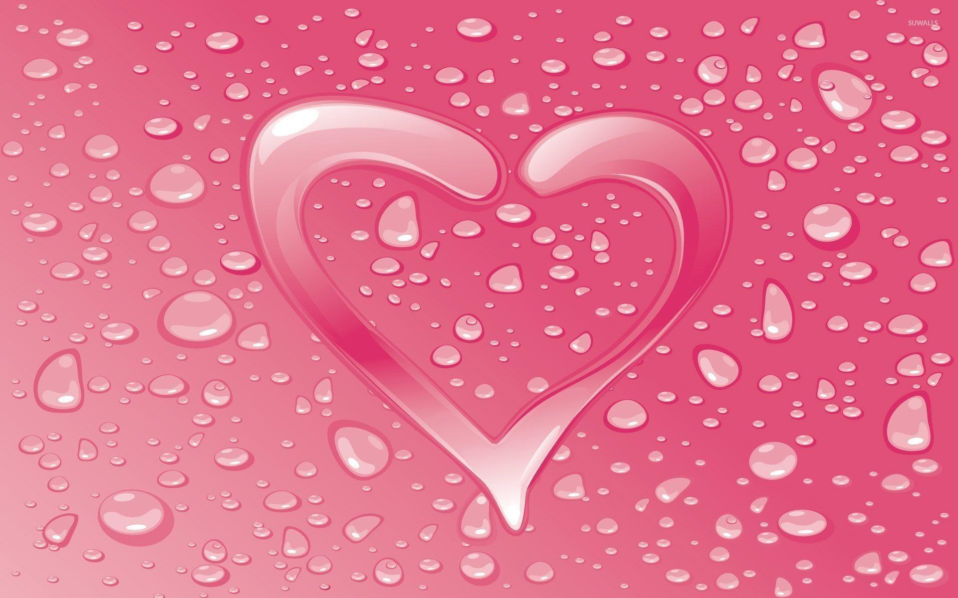 1920x1200 Pink Heart Wallpaper