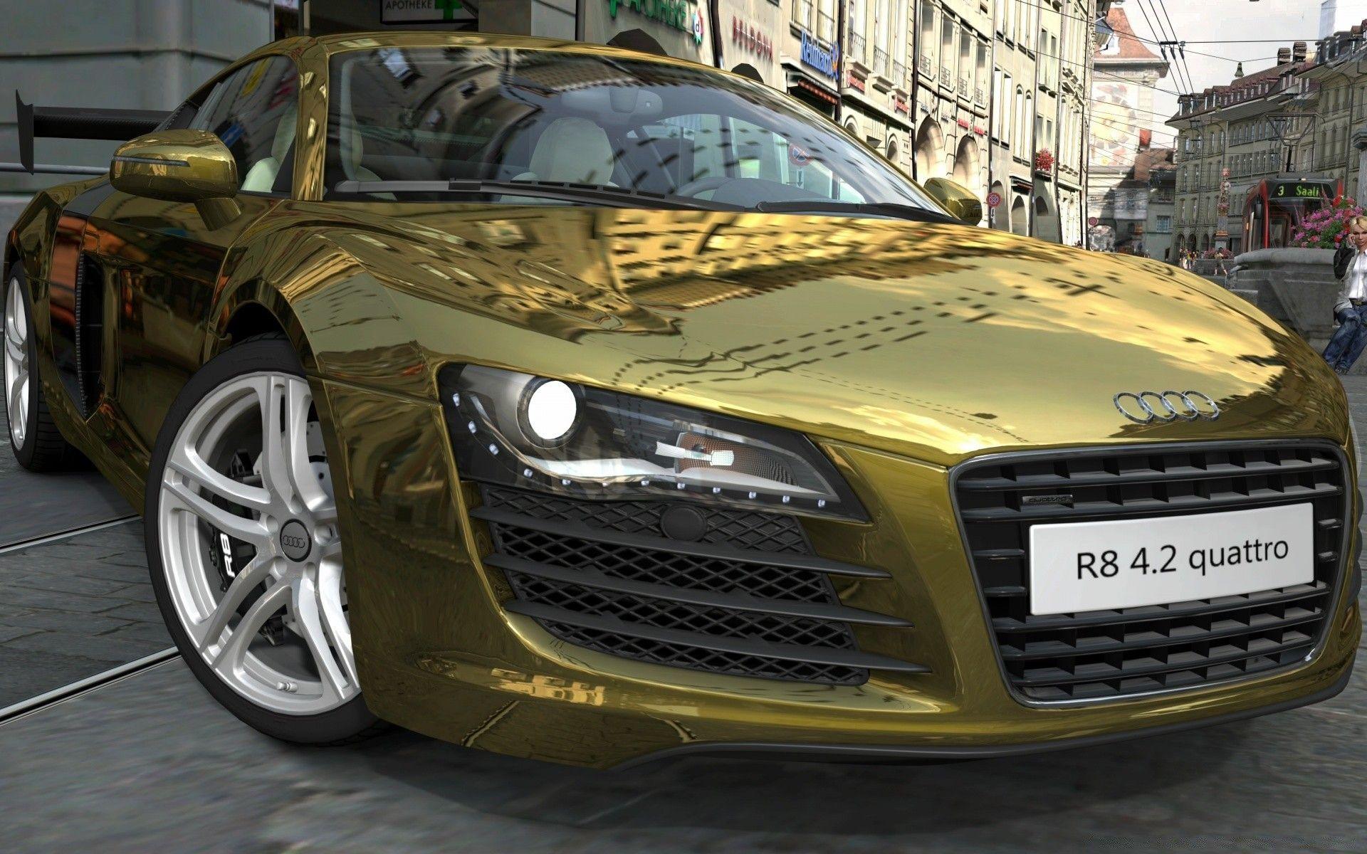 Audi r8 Золотая