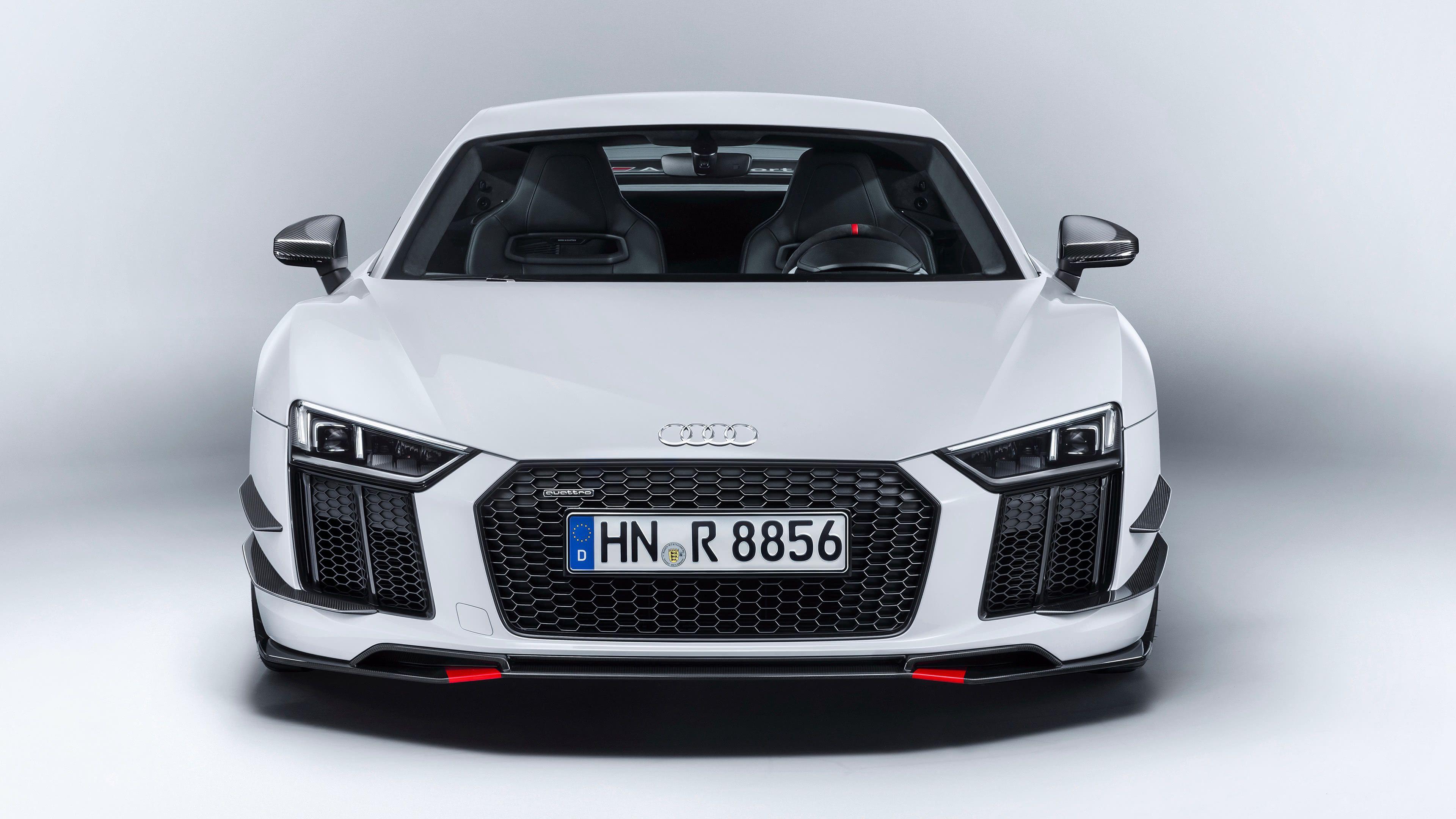 3840x2160 Audi R8 White Front UHD 4K Wallpaper
