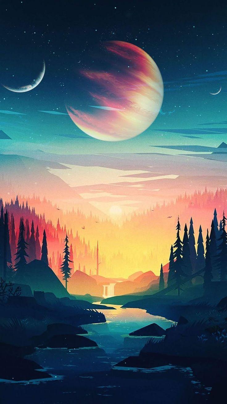 736x1308 Wallpaper. Art wallpaper, Scenery wallpaper