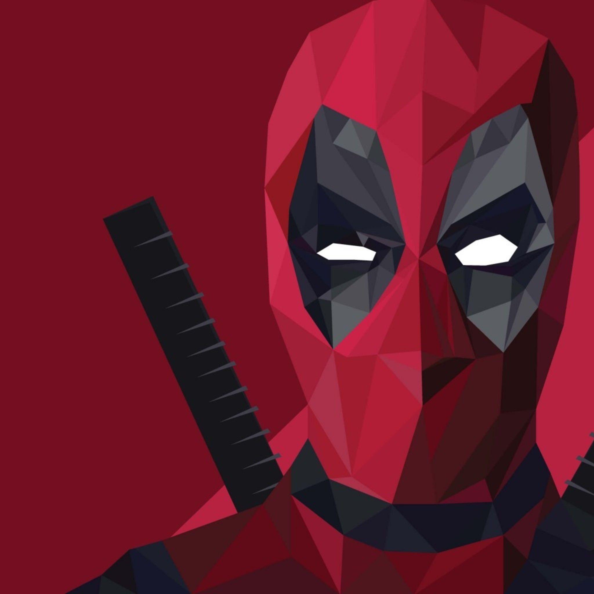 2048x2048 Deadpool Abstract Art iPad Air HD 4k Wallpaper, Image