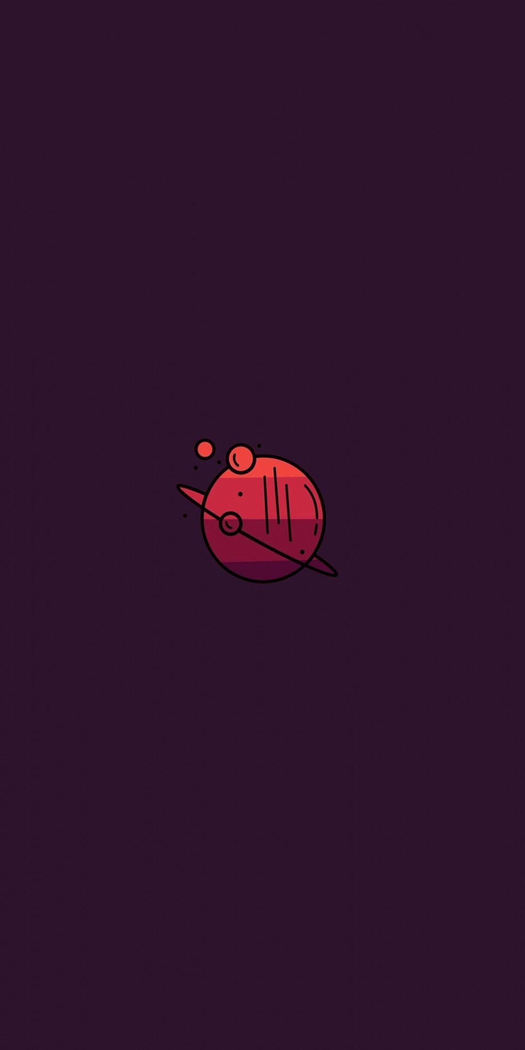 1080x2160 Minimal, planet, red, 1080x2160 wallpaper. Minimal wallpaper