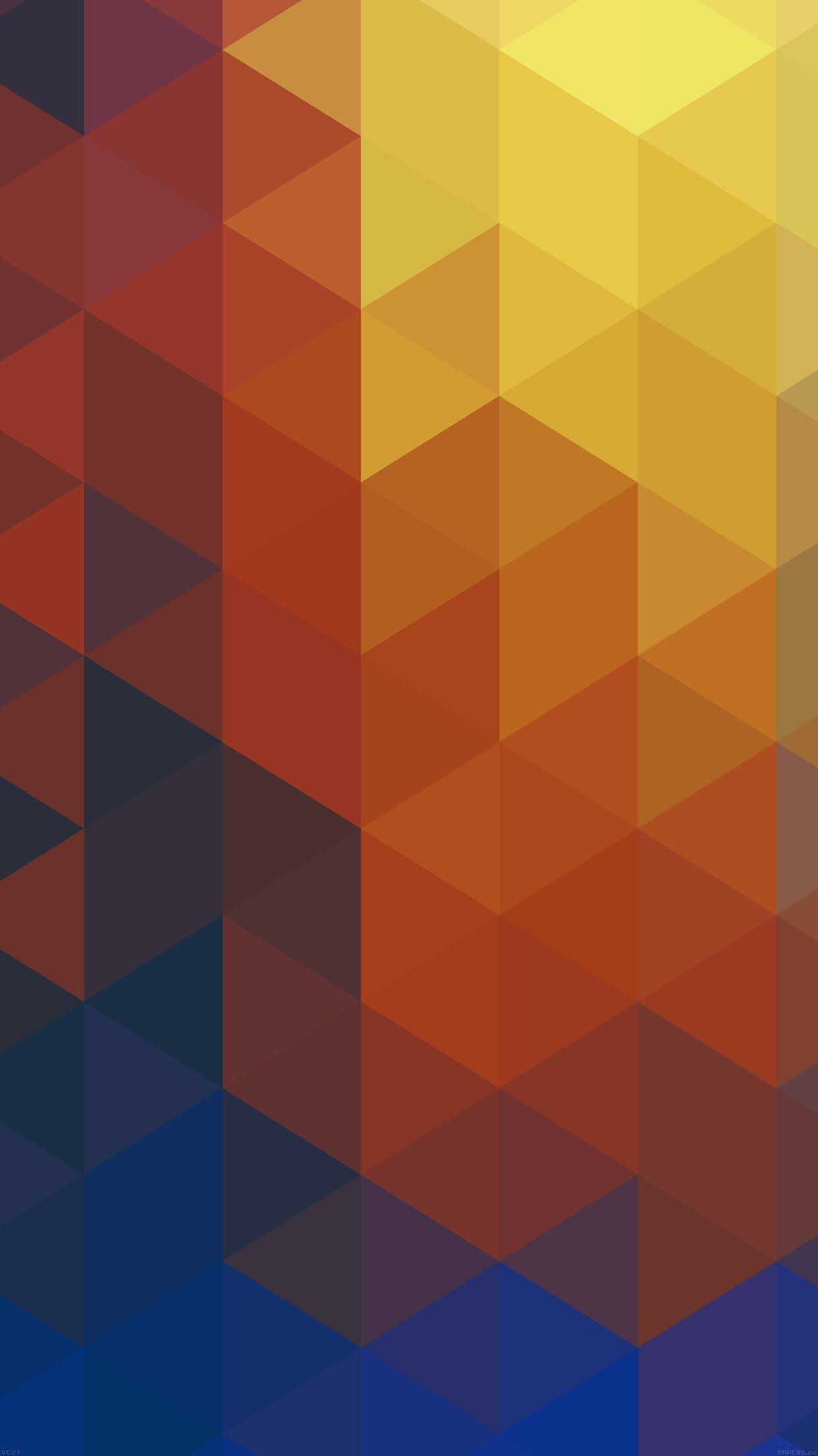 1242x2208 Triangle World Yellow Pattern