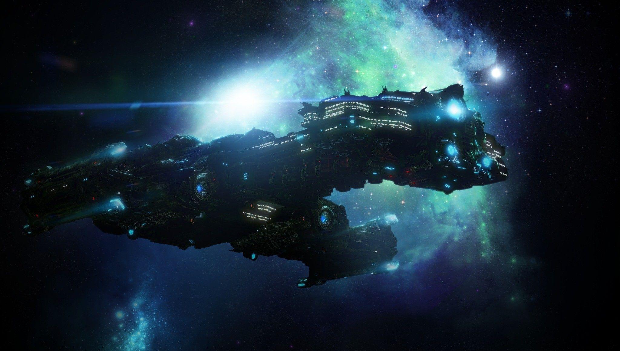 2048x1160 #fantasy art, #StarCraft, #spaceship, #video games