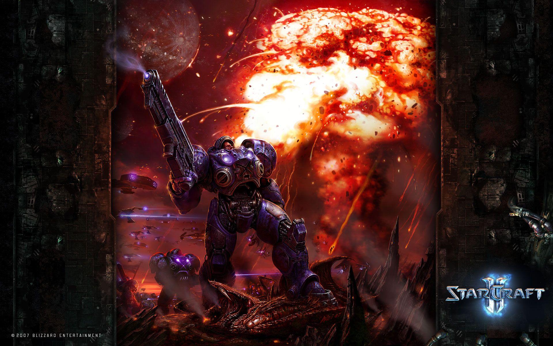 1920x1200 StarCraft II: Wings of Liberty (2010) promotional art
