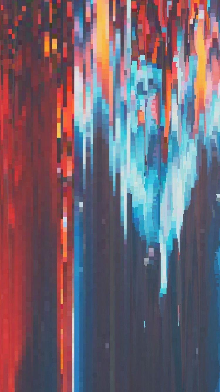 750x1334 Glitch Pixel Abstract Art 4k iPhone iPhone 6S, iPhone