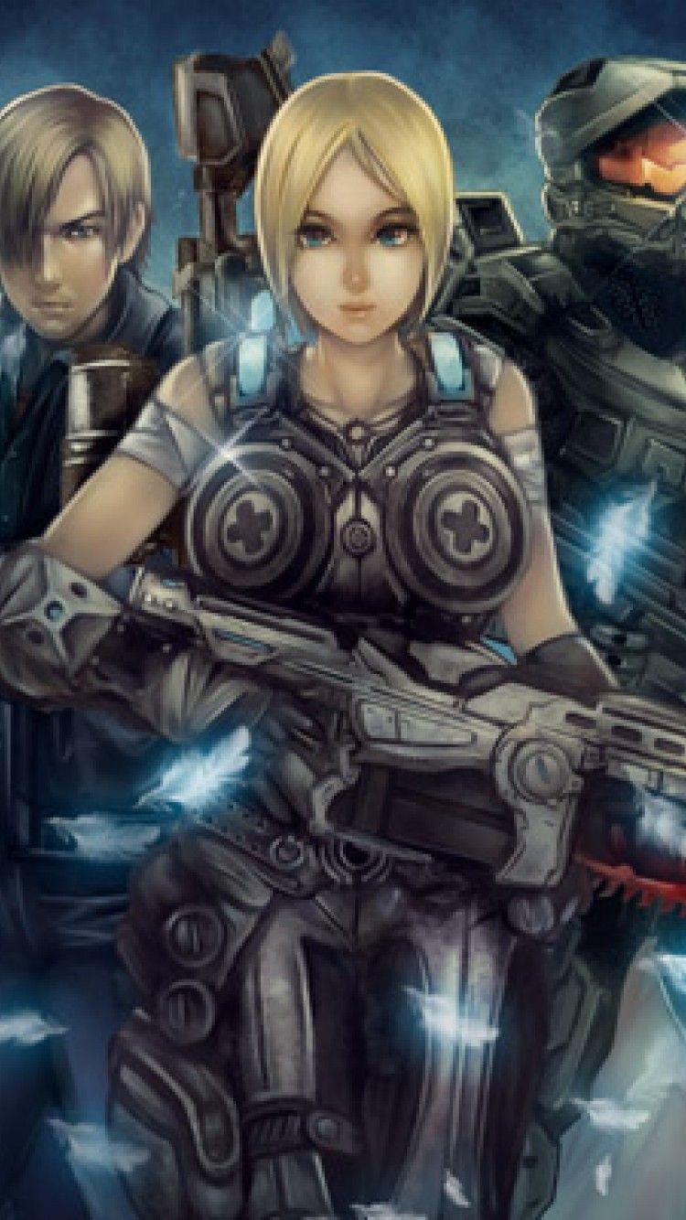 750x1334 Warhammer and Halo Crossover HD Wallpaper iPhone 6 / 6S
