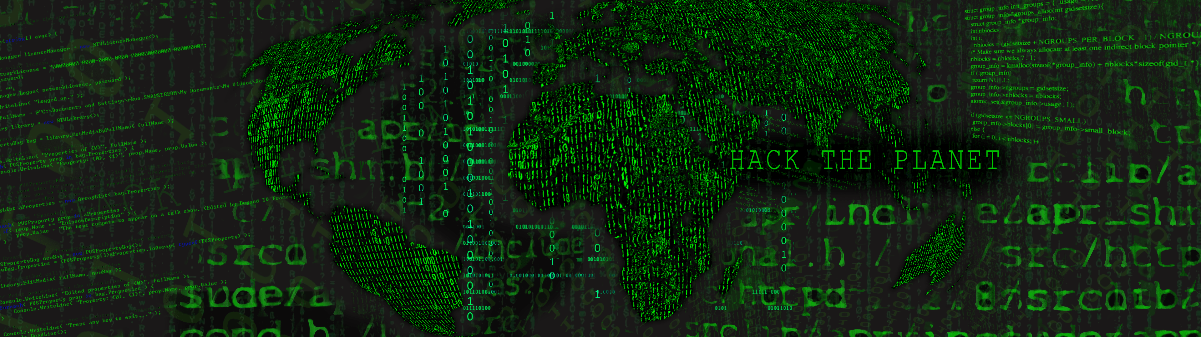 3840x1080 Hack the Planet!
