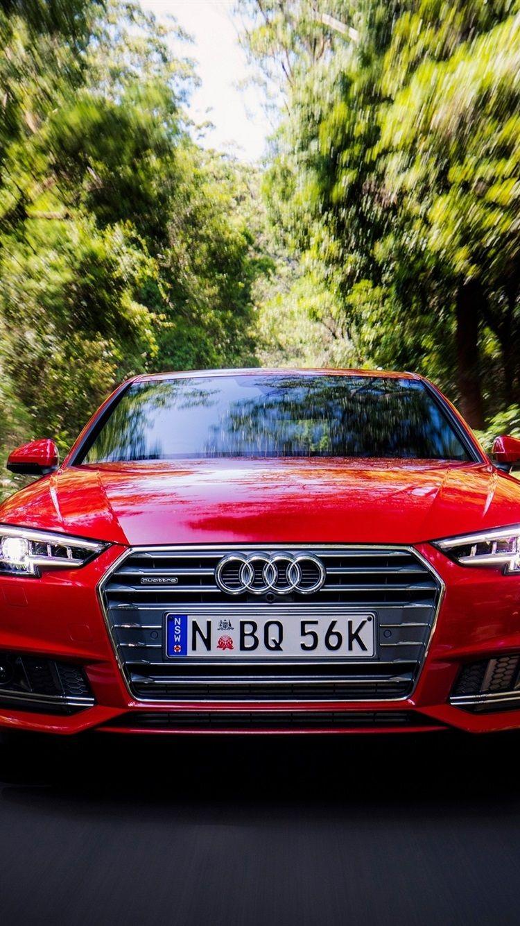 750x1334 Audi A4 Sedan Front View, Red, Speed 750x1334 IPhone 8 7 6 6S Wallpaper, Background, Picture, Image