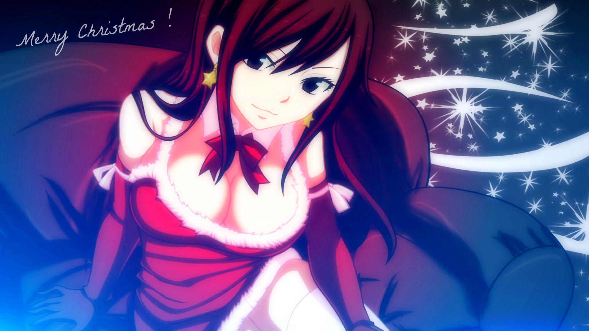 1920x1080 Erza Wish You A Merry Christmas HD Wallpaper