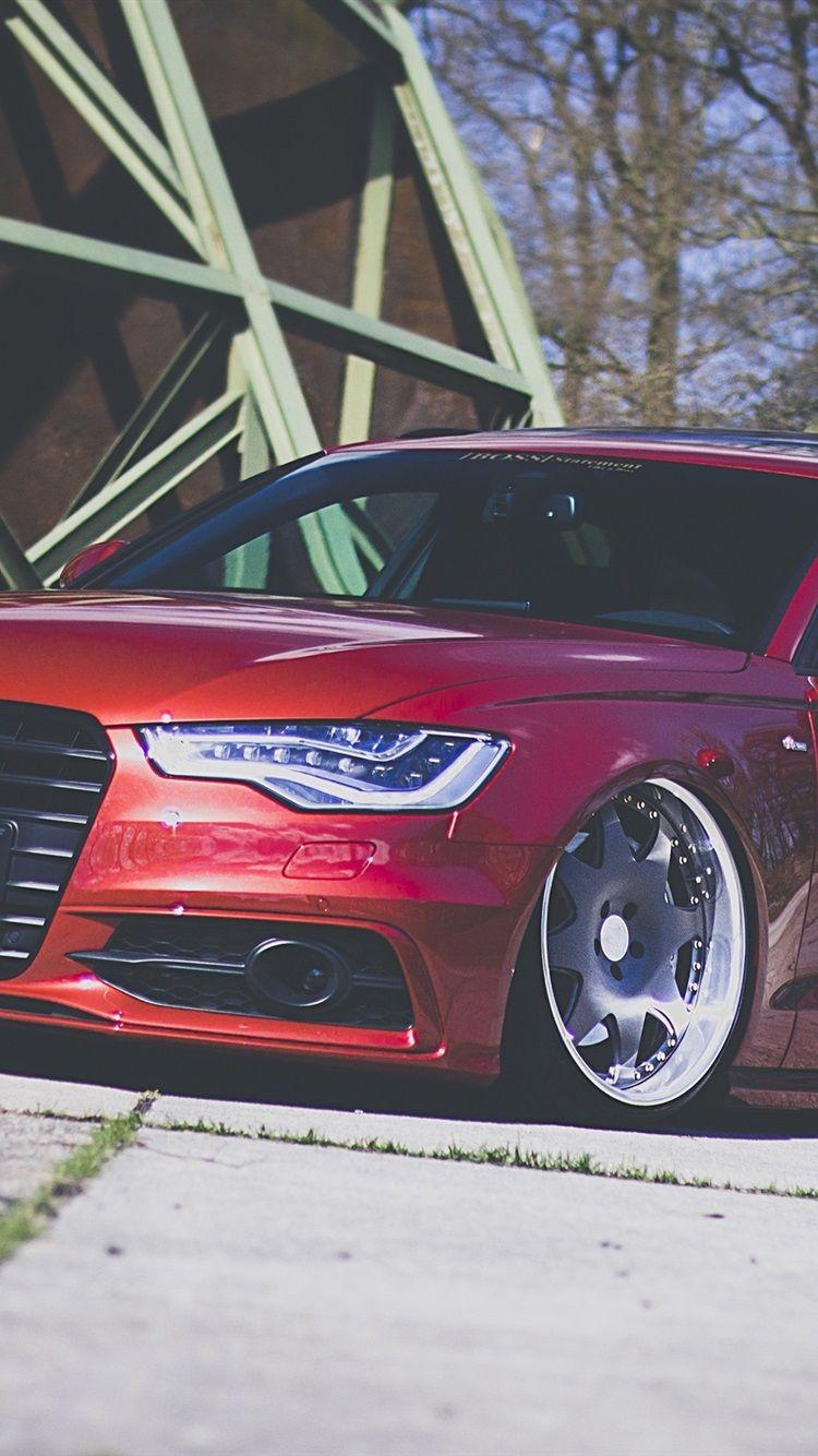 750x1334 Audi A4 Red Car Front View 750x1334 IPhone 8 7 6 6S Wallpaper